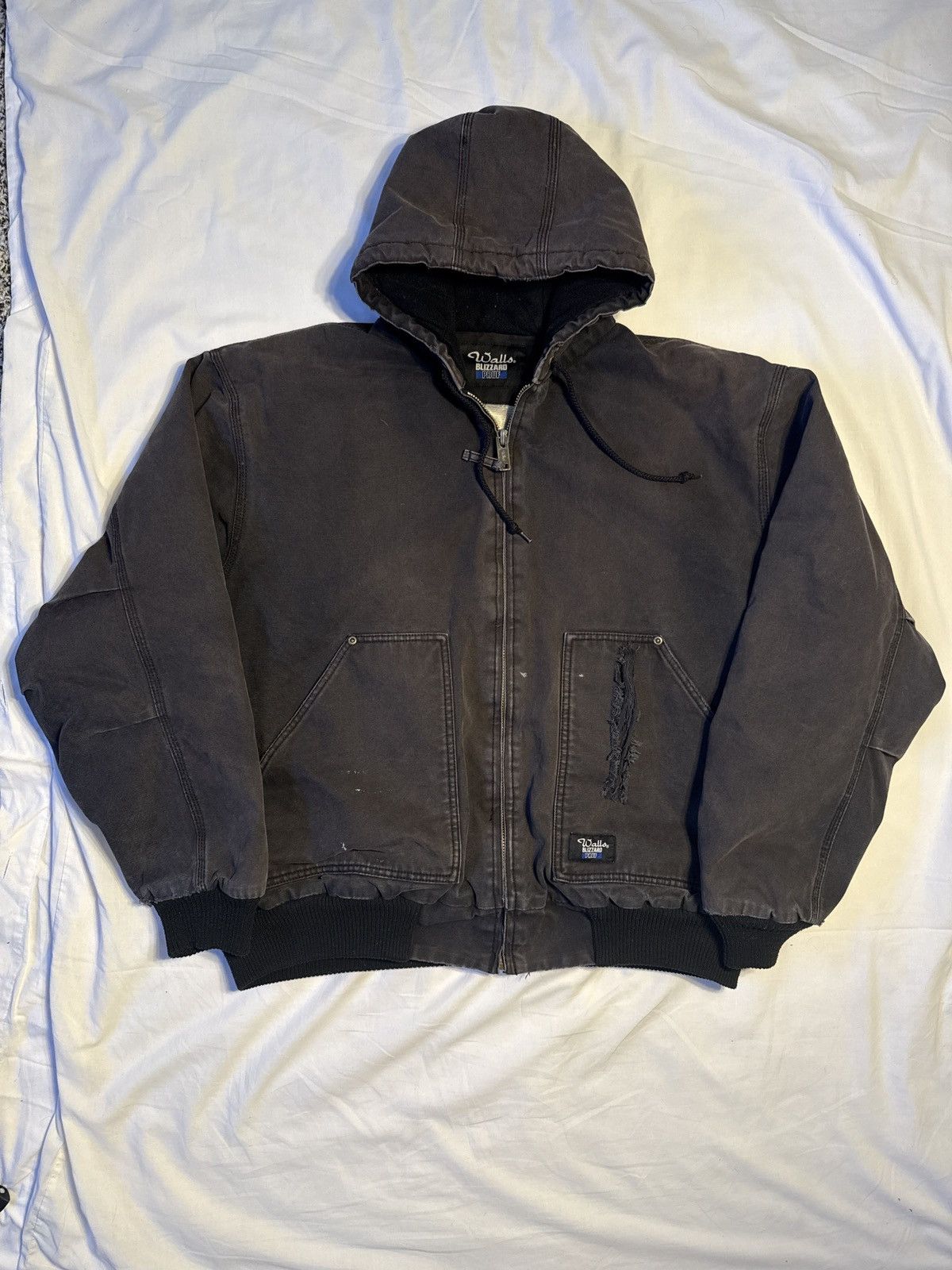 Carhartt Vintage Walls Carhartt Style Black Faded Distressed Jacket Size US XL / EU 56 / 4 - 1 Thumbnail