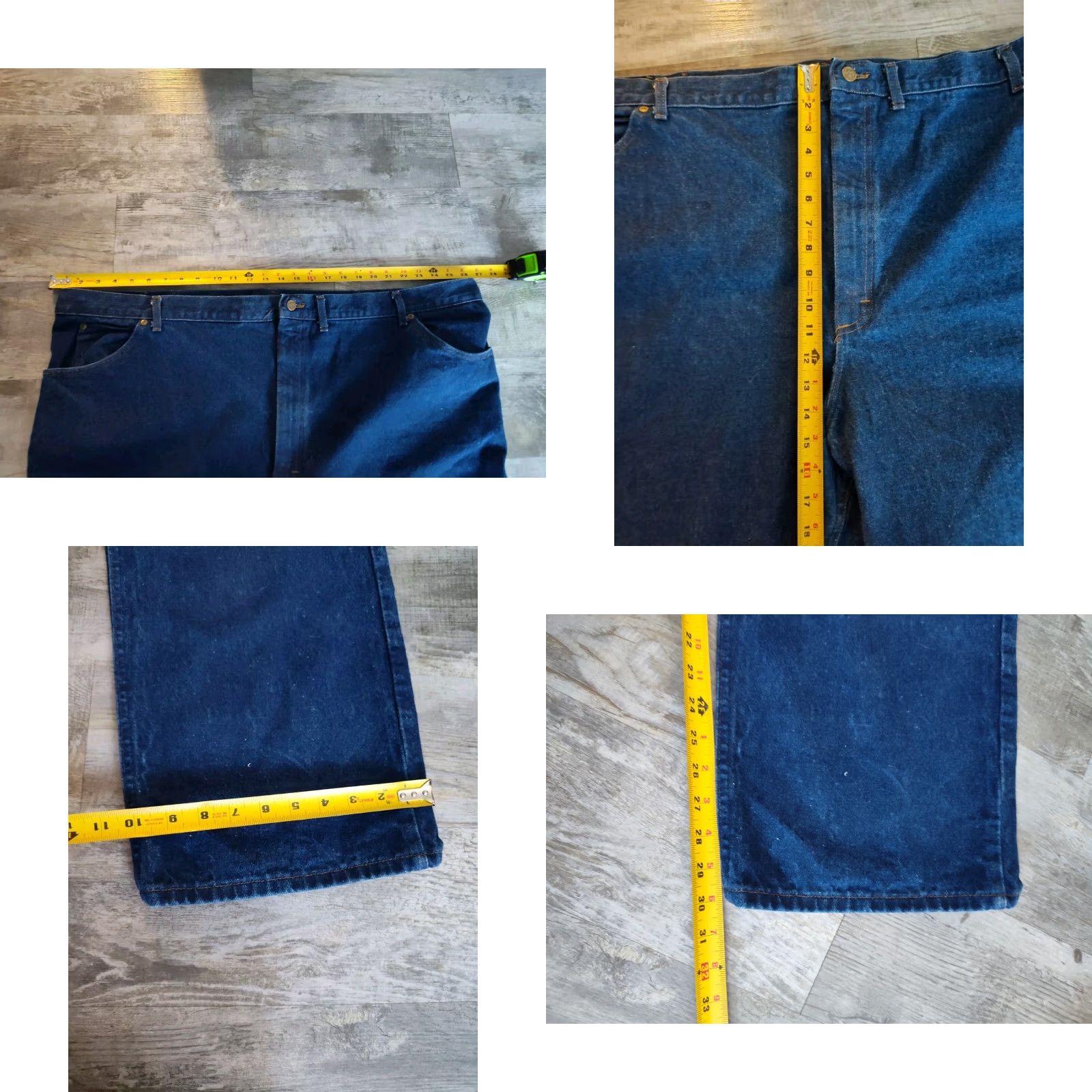 Lee VINTAGE Lee Riders Jeans Mens 54x30 Cotton Denim Union Made USA 90s Straight Fit Blue Size US 38 / EU 54 - 8 Thumbnail