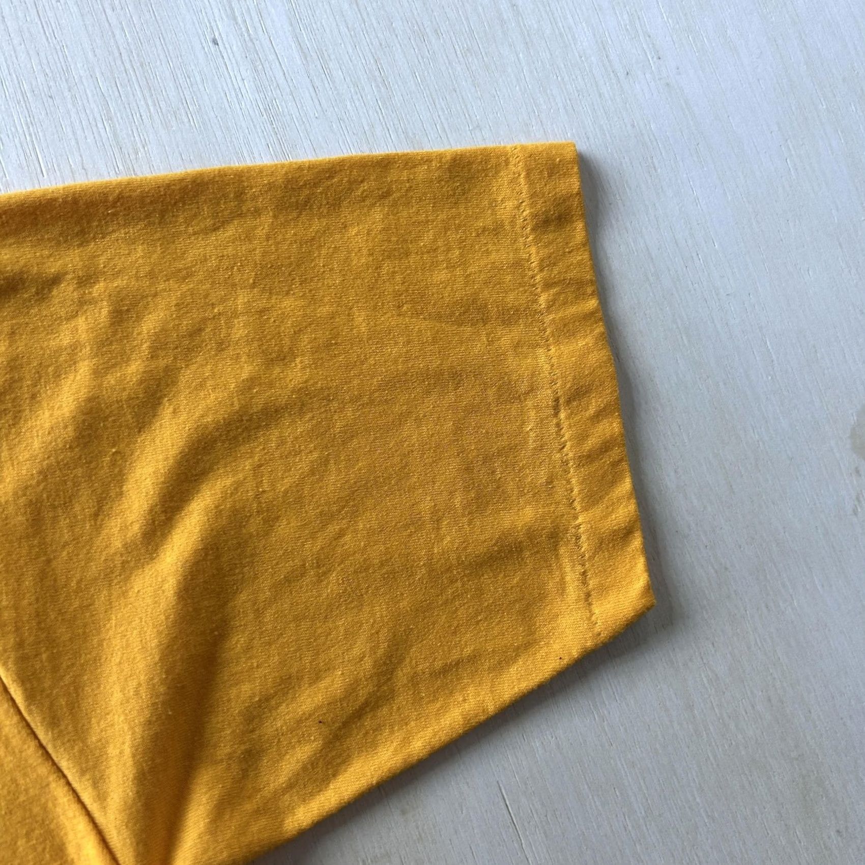 Vintage VINTAGE Sportswear Shirt Adult Large Yellow Workwear Tee Mens Graphic Print AE Logo 50/50 Cotton Polyester Crew Neck Short Sleeve Summer USA Size US L / EU 52-54 / 3 - 3 Thumbnail