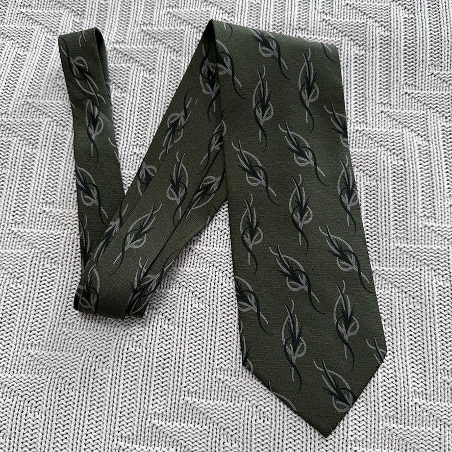 Armani Collezioni Vintage Giorgio Armani green silk tie Size ONE SIZE - 1 Thumbnail