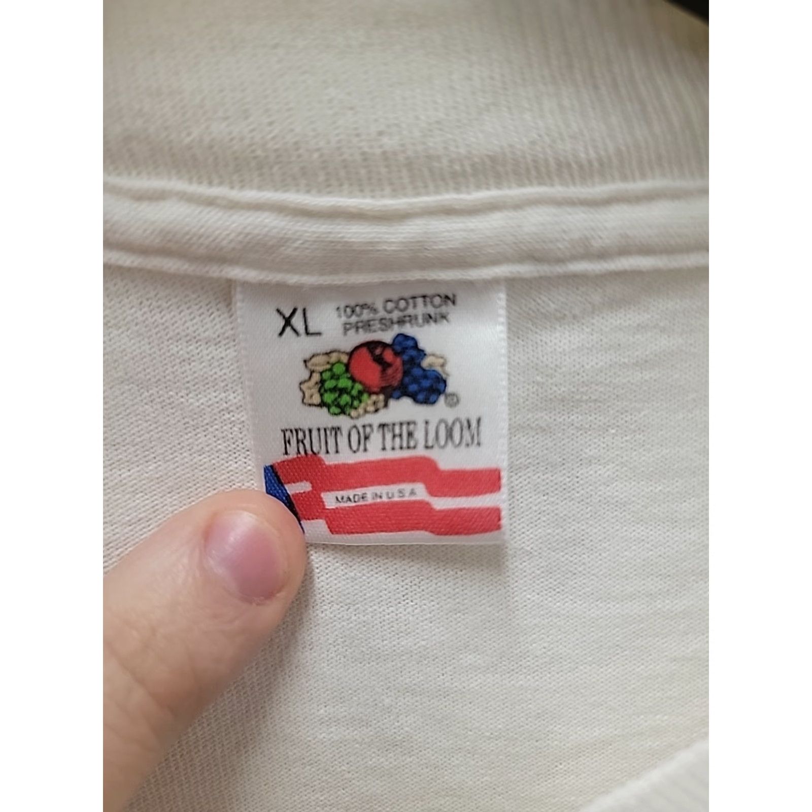 Fruit Of The Loom Vintage Fruit of the Loom T-Shirt Rock Vinyl Cd Music Metropolis Crew Neck Short Sleeve Men's XL White Music Theme Size US XL / EU 56 / 4 - 3 Thumbnail