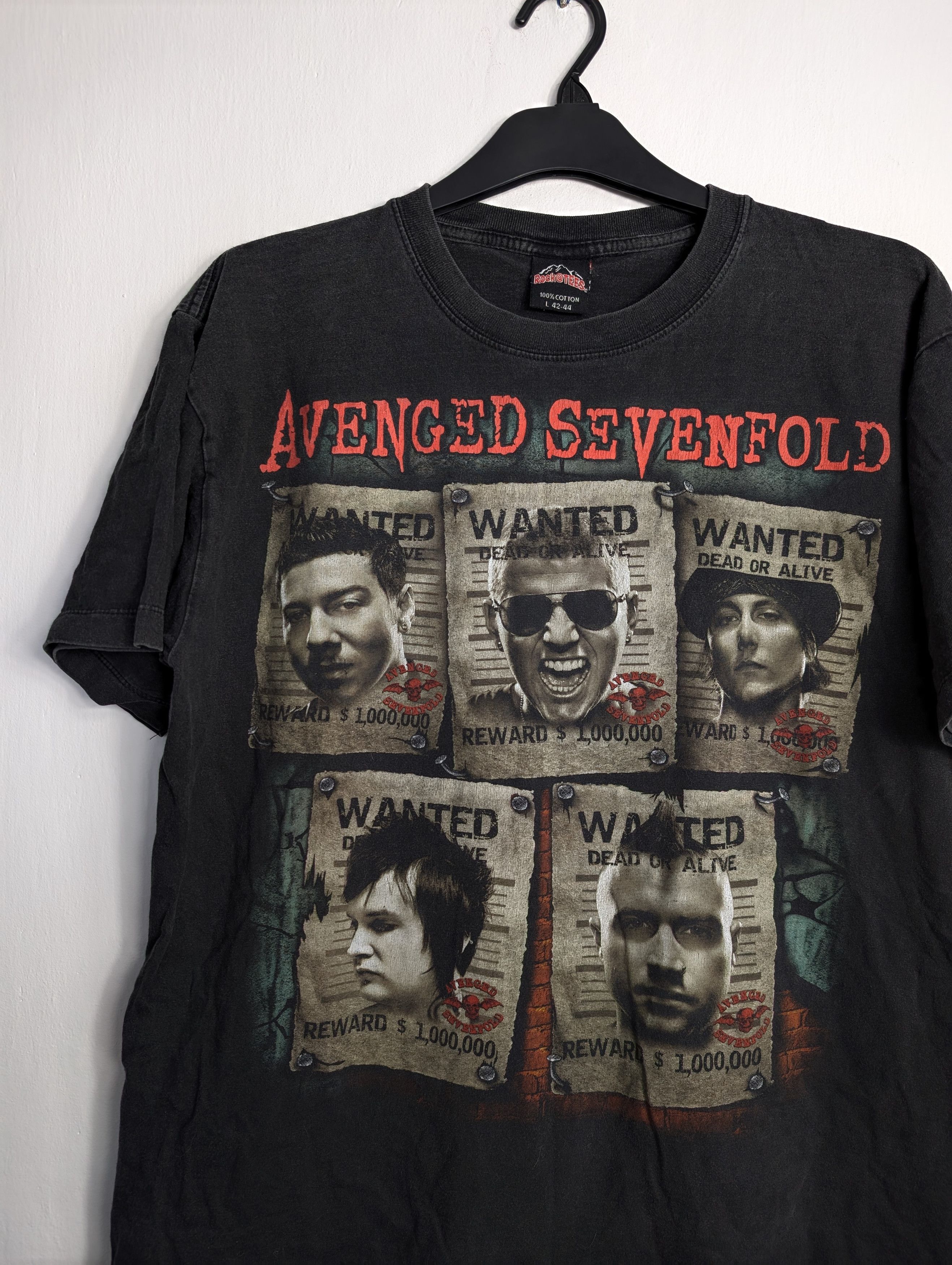 Band Tees Vintage Avenged Sevenfold Tee Faded A7X Band Shirt Y2K Rock Size US L / EU 52-54 / 3 - 2 Thumbnail