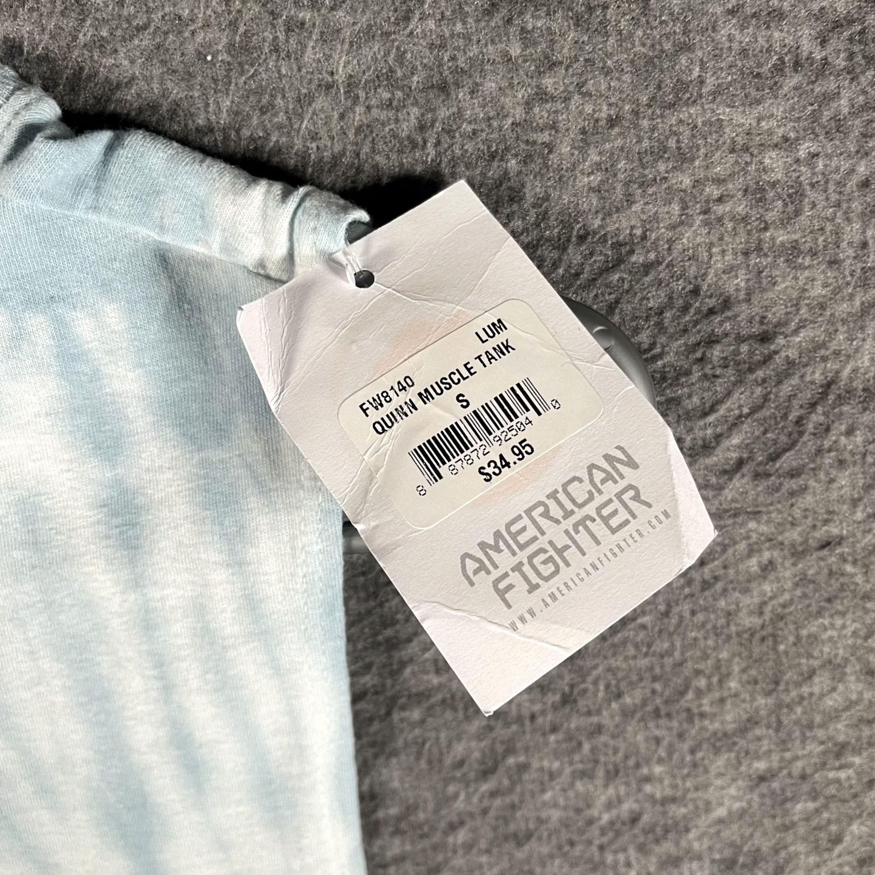Vintage American Fighter Tank Top Womens Small Blue Quinn Muscle Tie Dye Graphic NWT Size S / US 4 / IT 40 - 5 Thumbnail