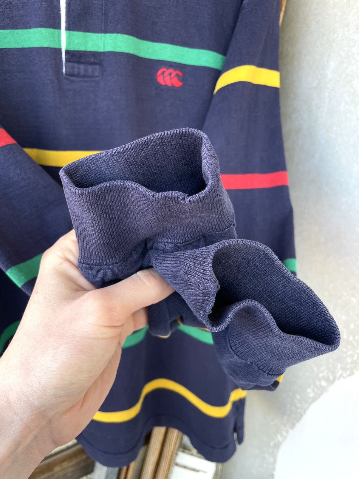 Canterbury of New Zealand Vintage 90s Canterbury Rugby Shirt LS Striped Jersey Size US XL / EU 56 / 4 - 10 Thumbnail