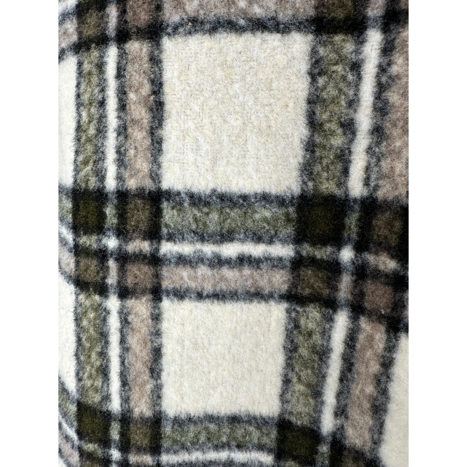BLANKNYC Blank NYC Cream Brown Plaid Snap Button Collared Shacket S Size S / US 4 / IT 40 - 15 Thumbnail