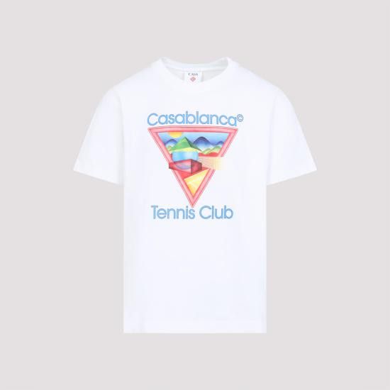 Casablanca CASABLANCA Men T-Shirts MPF25 JTS 001 01 TENNIS CLUB ICON White Size US L / EU 52-54 / 3 - 1 Thumbnail