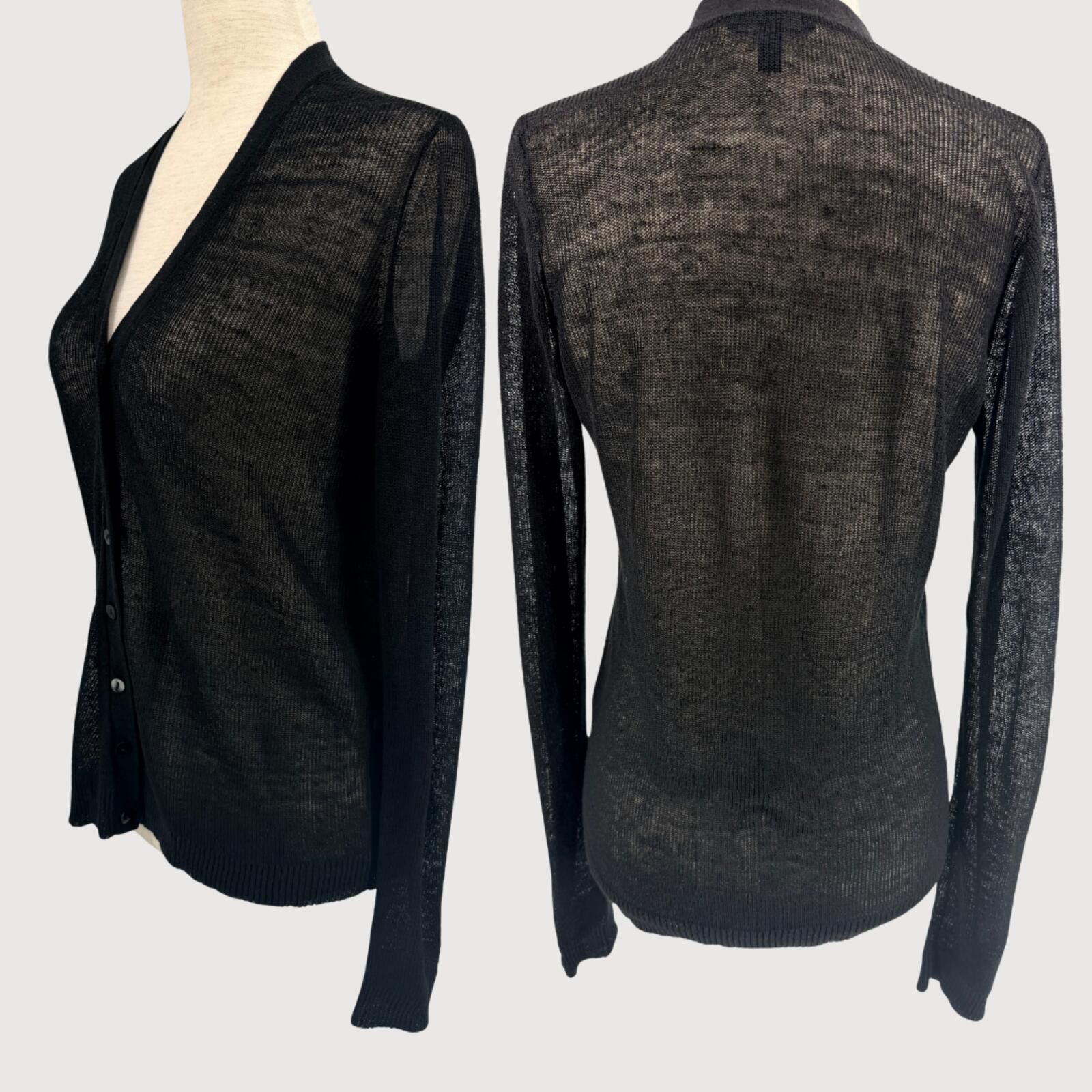 Eileen Fisher Eileen Fisher Sheer Knit Button Cardigan XXS Size XXS / US 00 / IT 34 - 3 Thumbnail