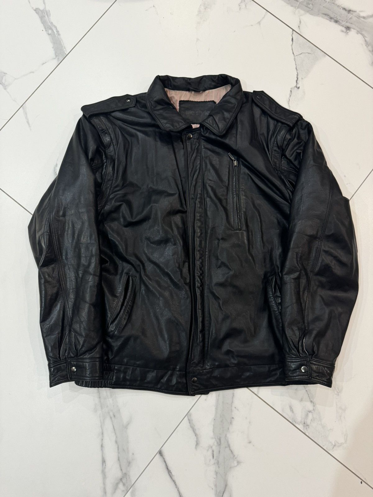 Vintage Vintage Korean Leather Jacket Bomber 90s Size US XL / EU 56 / 4 - 1 Thumbnail