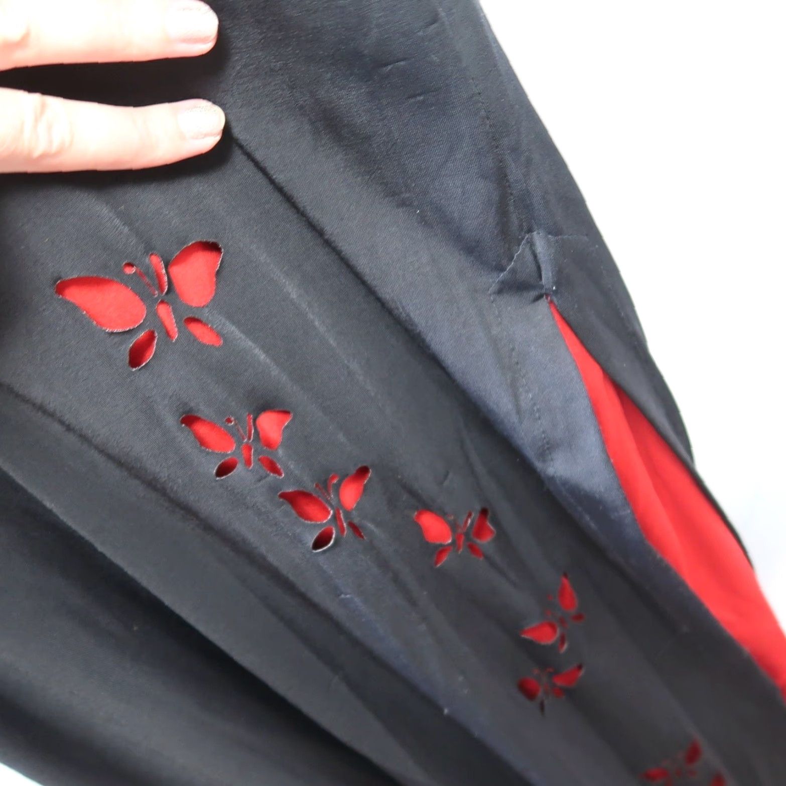 Paige VINTAGE Alyn Paige Jersey Maxi Dress 90s Bohemian Butterfly Sleeveless Black 6 Women Size M / US 6-8 / IT 42-44 - 5 Thumbnail