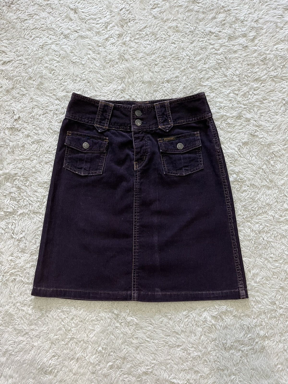 combo vintage hysteric glamour crop tee & corduroy skirt