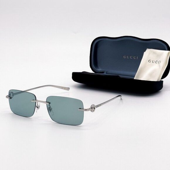 Gucci NEW GUCCI SUNGLASSES GG1703S 002 SILVER UNISEX EYEWEAR Size ONE SIZE - 1 Thumbnail