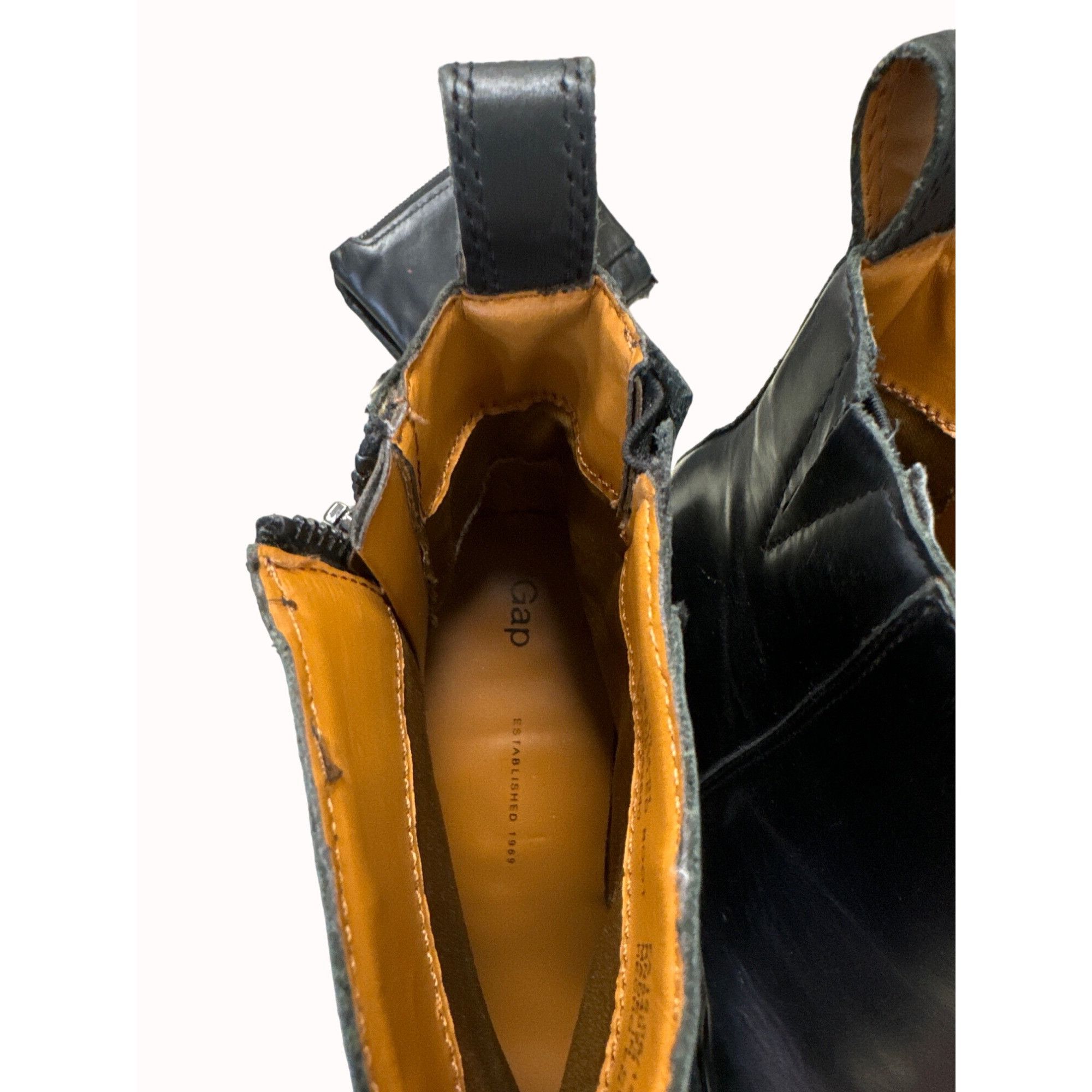 Gap Gap women’s black leather zip heel ankle boots size 10 SKU 5 Size US 10 / IT 40 - 8 Thumbnail