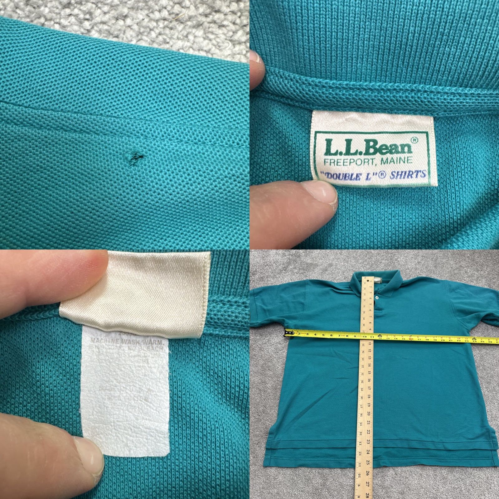 Vintage L.L. Bean Pique Polo Shirt 2XL Blue Short Sleeve Cotton Casual Golf Mens Size US XXL / EU 58 / 5 - 8 Thumbnail