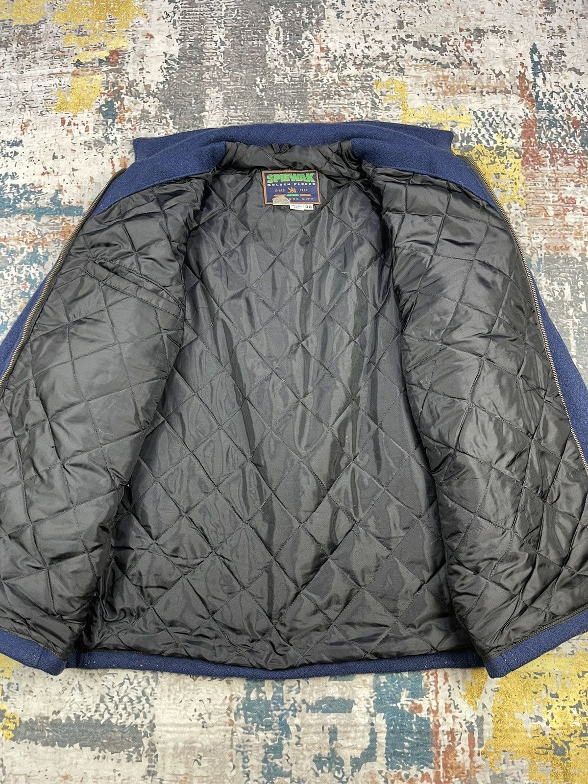 I. Spiewak And Sons Vintage Spiewak Golden Fleece Navy Wool Jackets Size US S / EU 44-46 / 1 - 2 Thumbnail