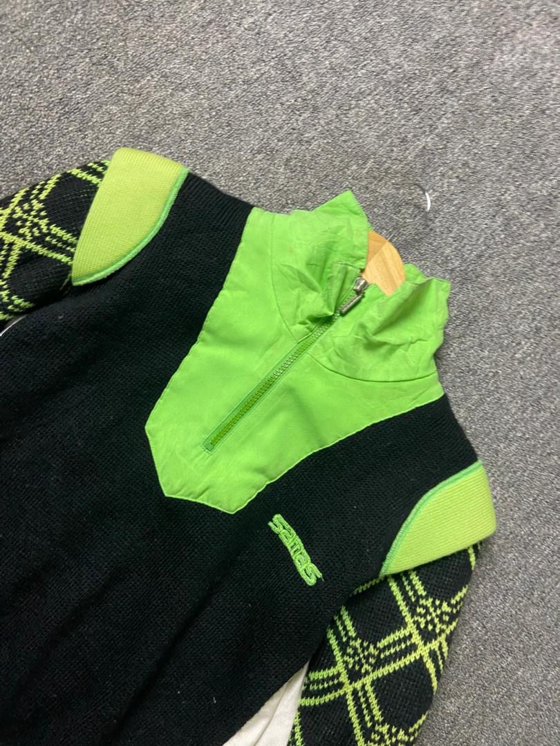 Japanese Brand SAMAS Half Zip Knit Padded Ski Sweater Jacket (196) Size US XXS / EU 40 - 9 Thumbnail