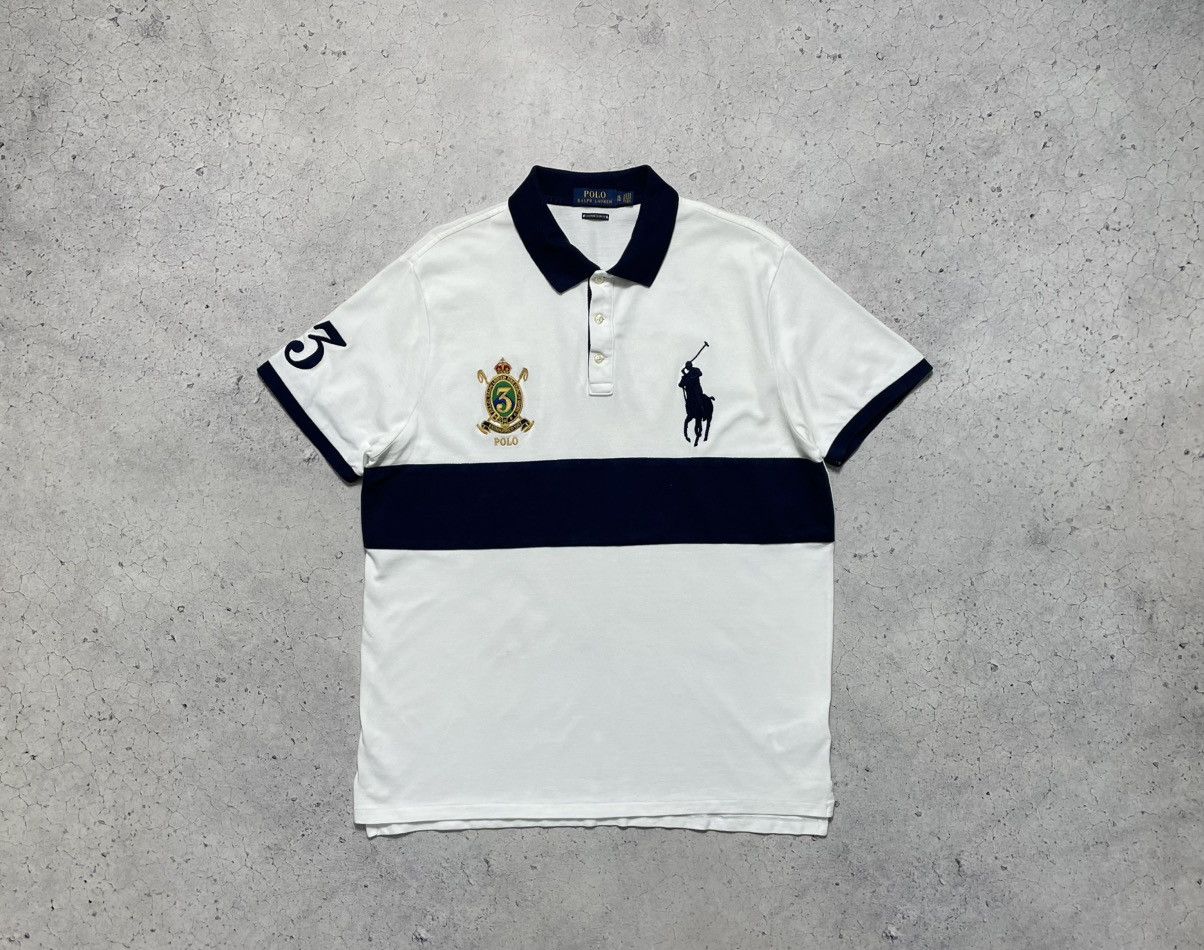 [良品] RalphLaurenラルフローレン　ビッグポニー　y2k ホワイト3 Y2K ポロ ラルフローレン ポロシャツ ビッグポニー 白 ホワイト