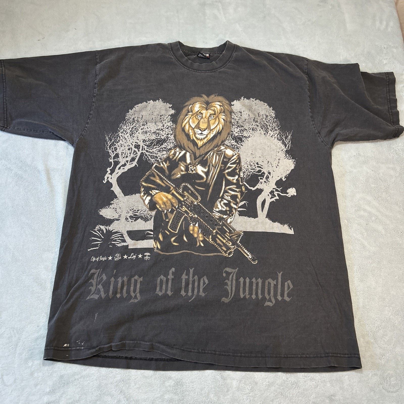 Griffin Vintage King Of The Jungle Scarface Shirt Mens 3XL Lion Y2K Size US XXL / EU 58 / 5 - 1 Thumbnail