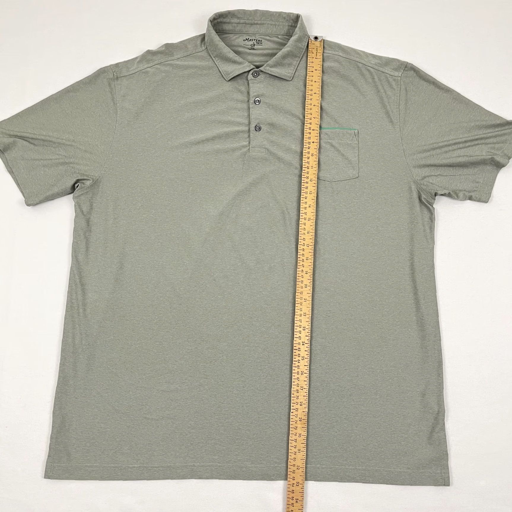 Vintage Masters Tech Shirt Men 2XL XXL Gray Polo Golf Performance Stretch Preppy Augusta Size US XXL / EU 58 / 5 - 5 Thumbnail