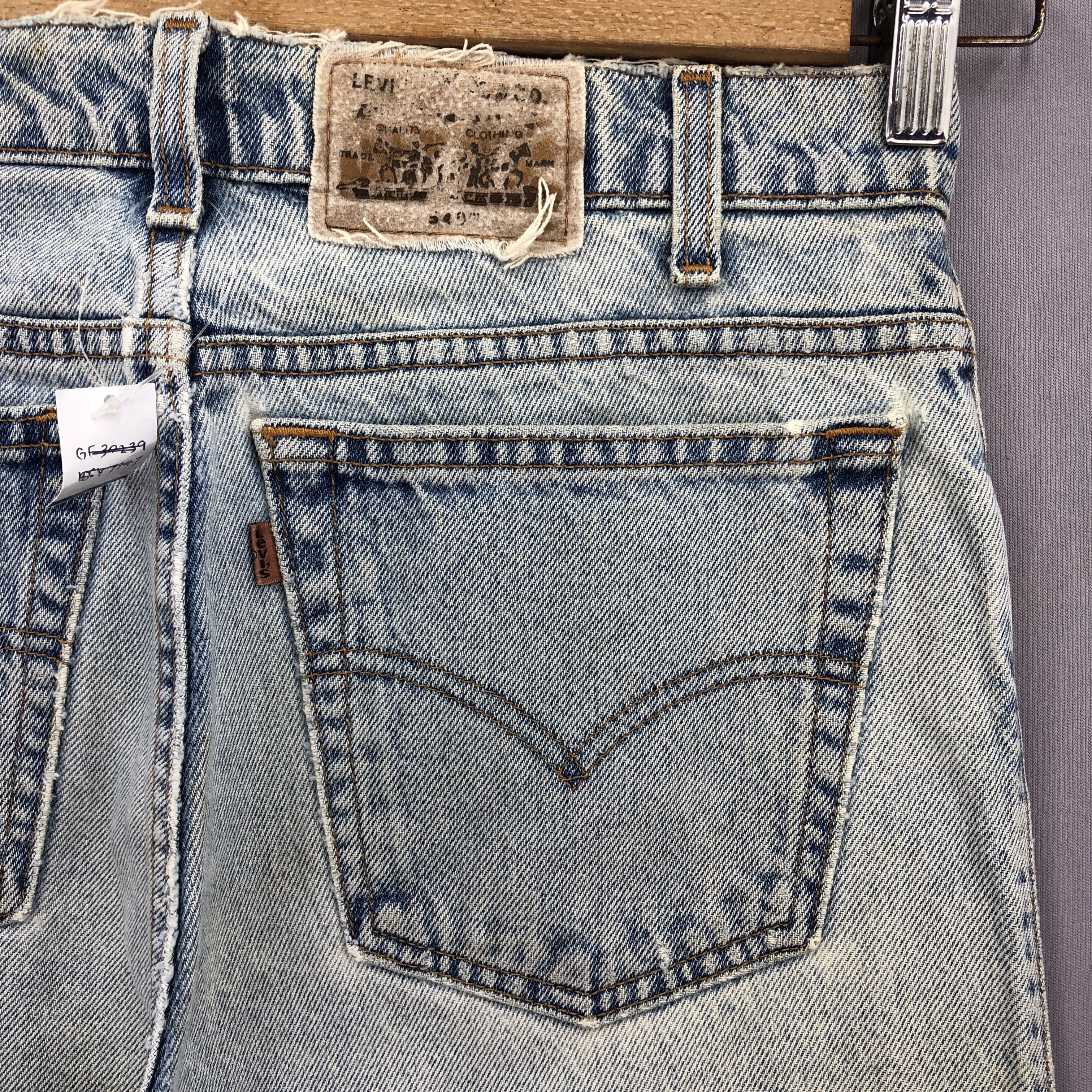 Levi's Vintage Levis Stonewash Jeans Light Wash Orange Tab Denim Size US 30 / EU 46 - 5 Thumbnail
