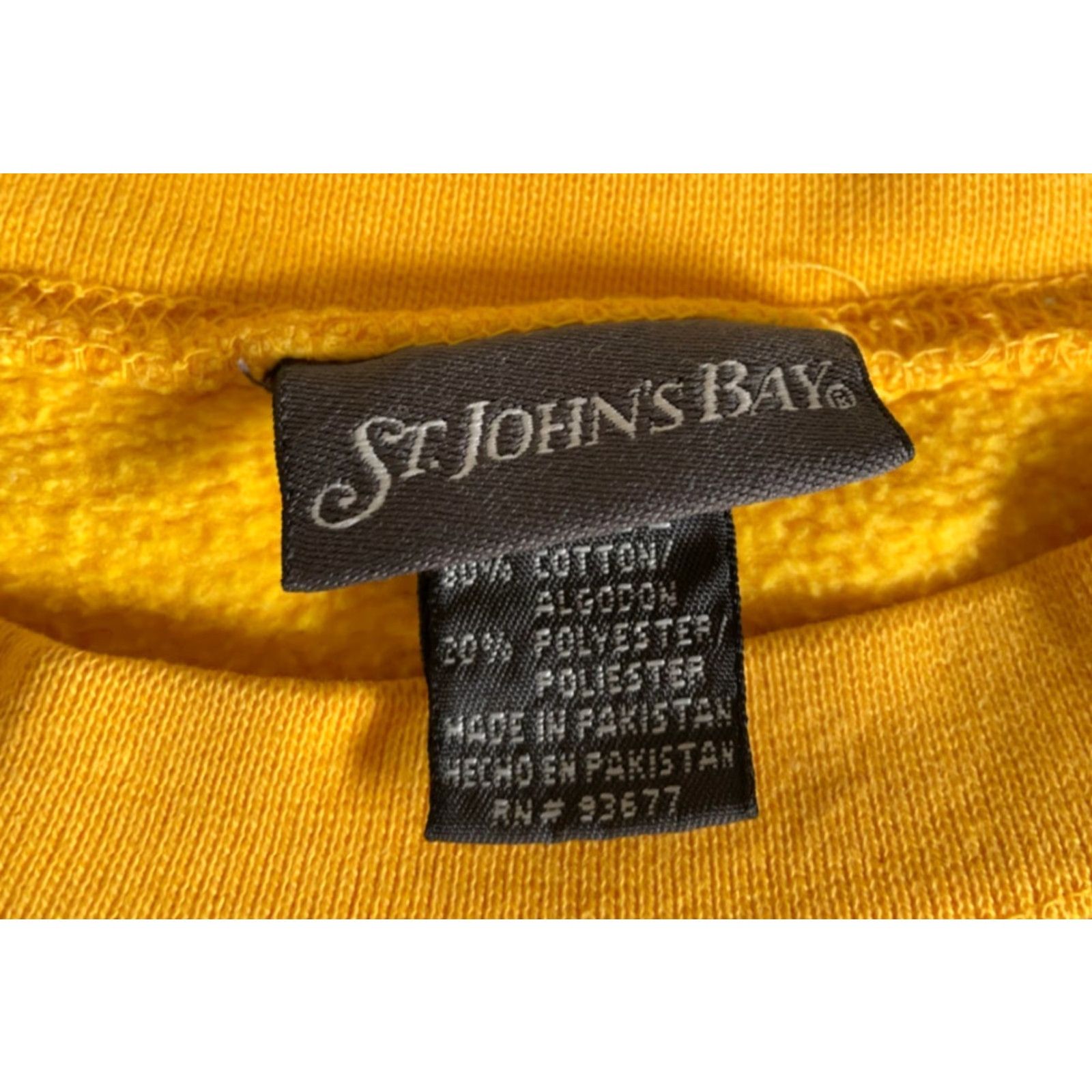 Vintage VINTAGE St. John's Bay Sweatshirt Boxy Fit Crewneck Yellow Gold Men L Sweatshirt Size US L / EU 52-54 / 3 - 3 Thumbnail