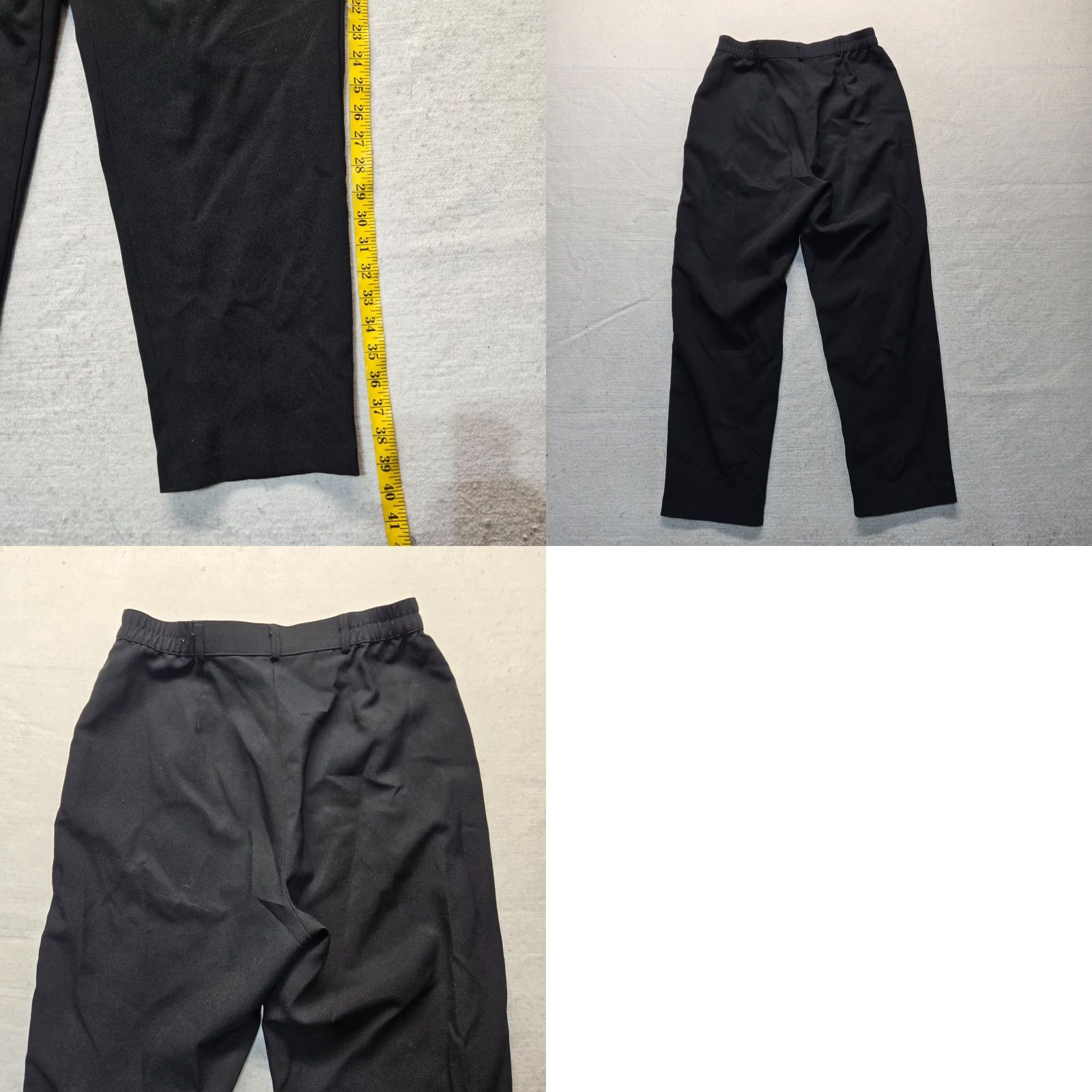 Vintage VINTAGE Kim Rogers Women's Denim Dress Pants Casual Size 10P Black Mid Rise Flat Front Size 32" / US 10 / IT 46 - 8 Thumbnail