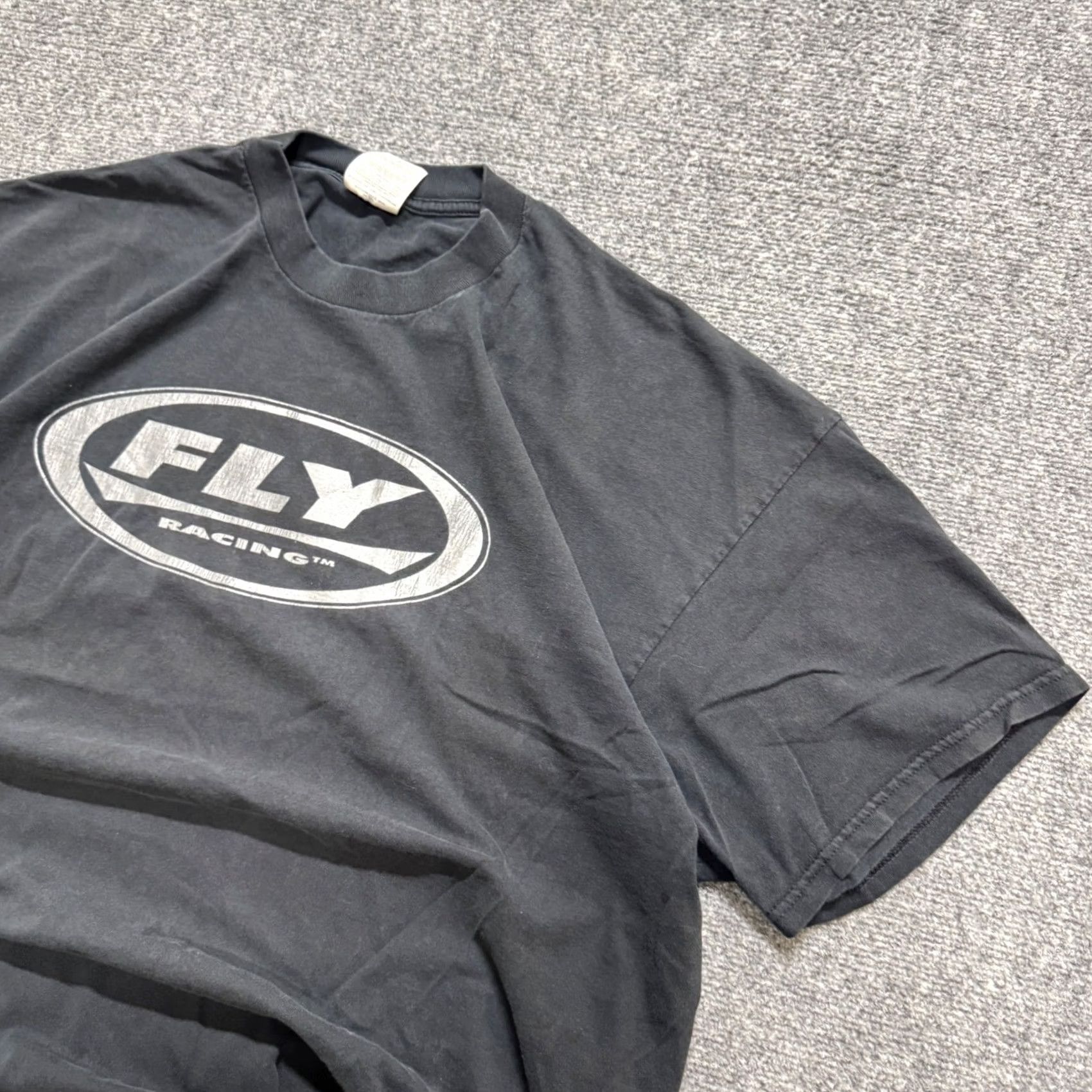 Vintage VTG Fly Racing T-shirt Men XXl Black Y2K Faded 90s Spellout Shirt Mens Size US XXL / EU 58 / 5 - 2 Thumbnail