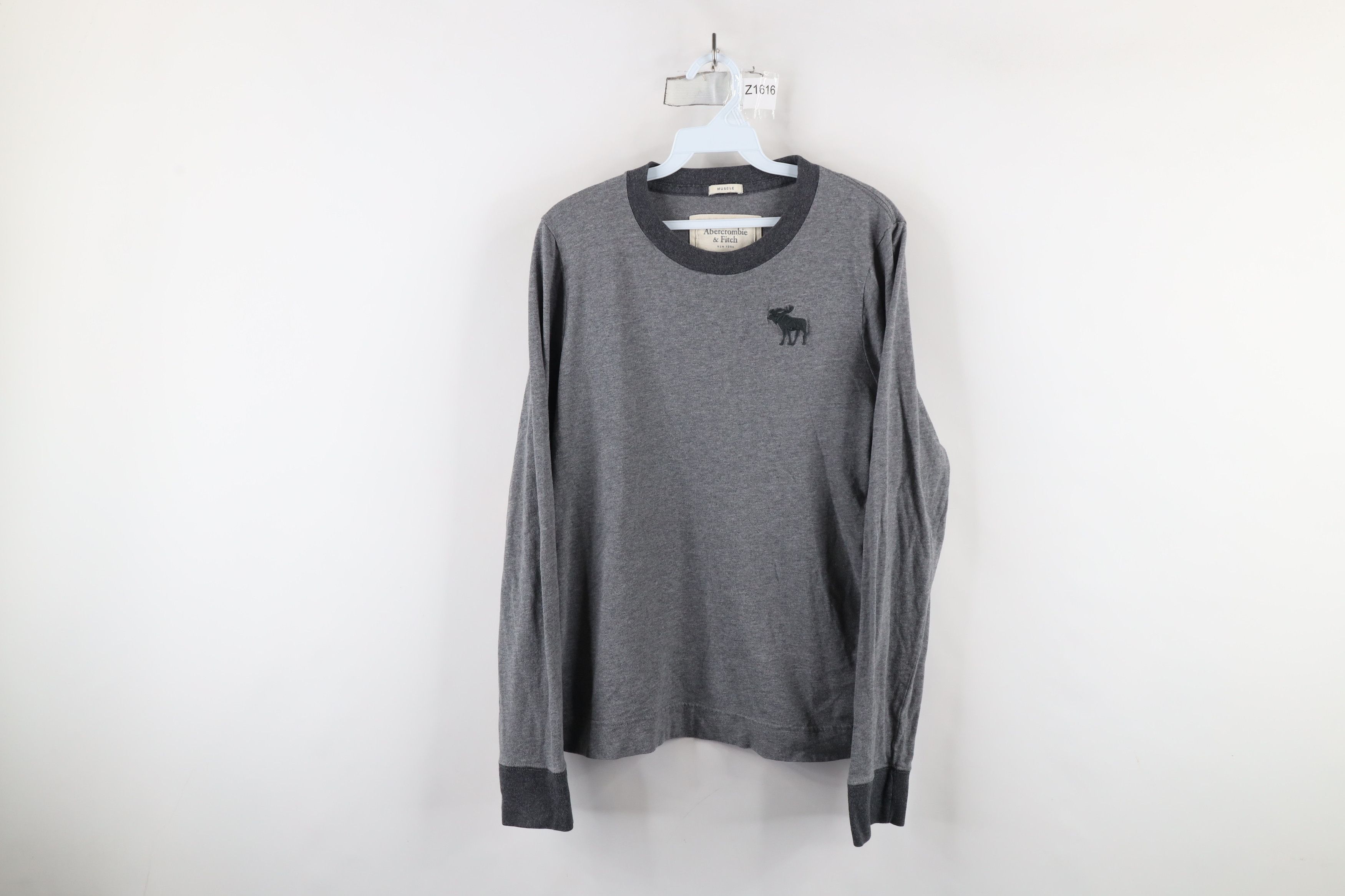 Abercrombie & Fitch × Vintage Vintage Abercrombie & Fitch Knit Long Sleeve T-Shirt Gray Size US L / EU 52-54 / 3 - 1 Thumbnail
