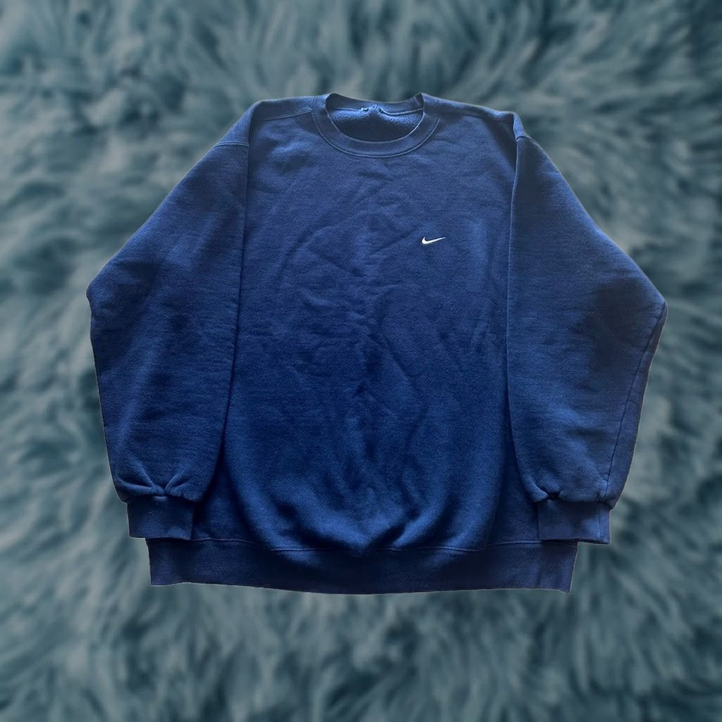 Nike VINTAGE Nike Sweatshirt Adult XXL Blue Sweater Swoosh 90s Y2K Streetwear Small Size US XXL / EU 58 / 5 - 1 Thumbnail