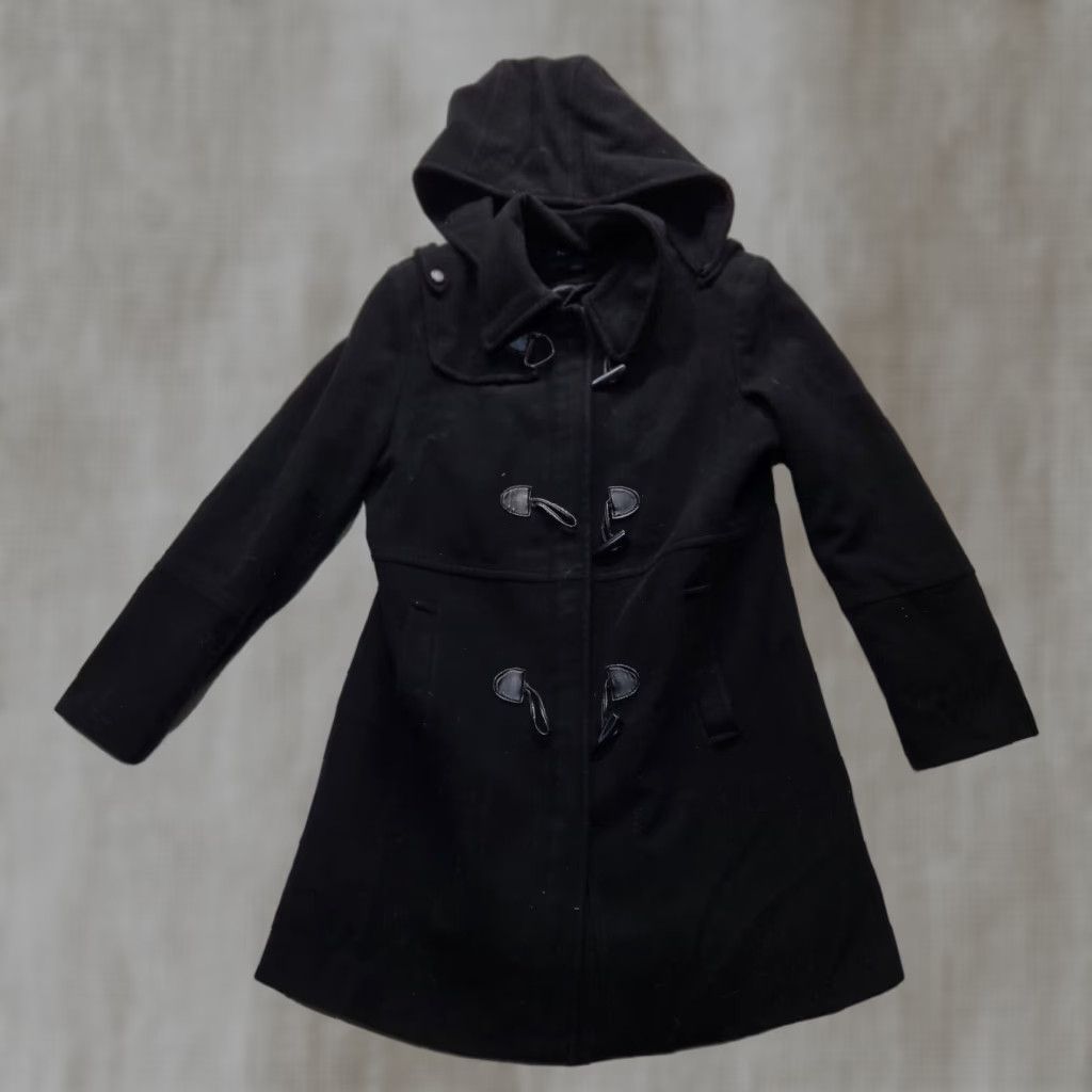 Nautica NAUTICA Wool Pea Coat Jacket Women XL Black Insulated Lined Polyester Zip Button Size XL / US 12-14 / IT 48-50 - 1 Thumbnail