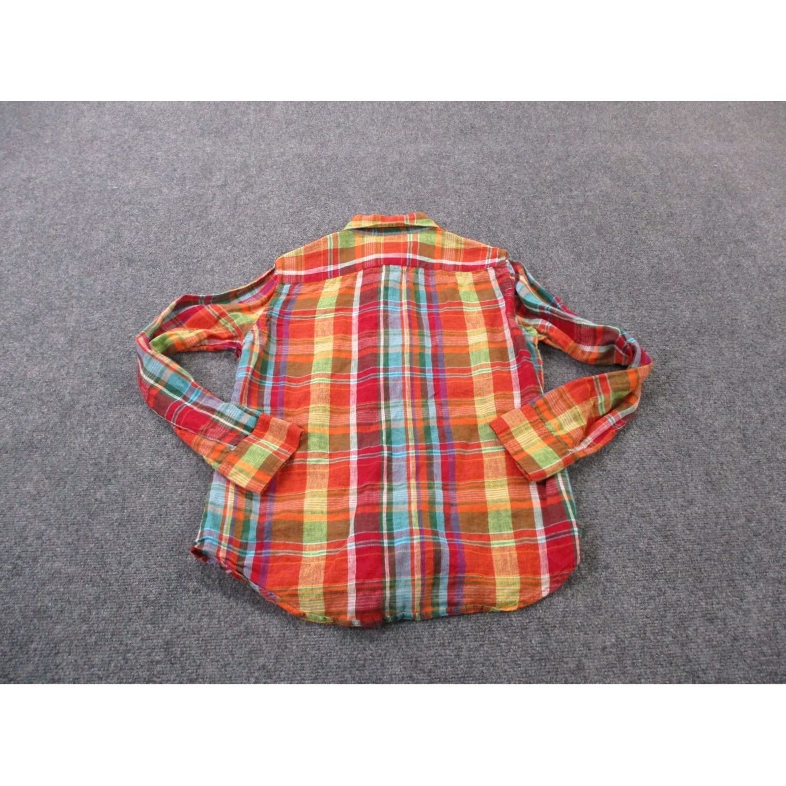 Ralph Lauren Ralph Lauren Shirt Mens M Colorful Rainbow Plaid Linen Classic Fit Golf Pony Size US M / EU 48-50 / 2 - 7 Thumbnail