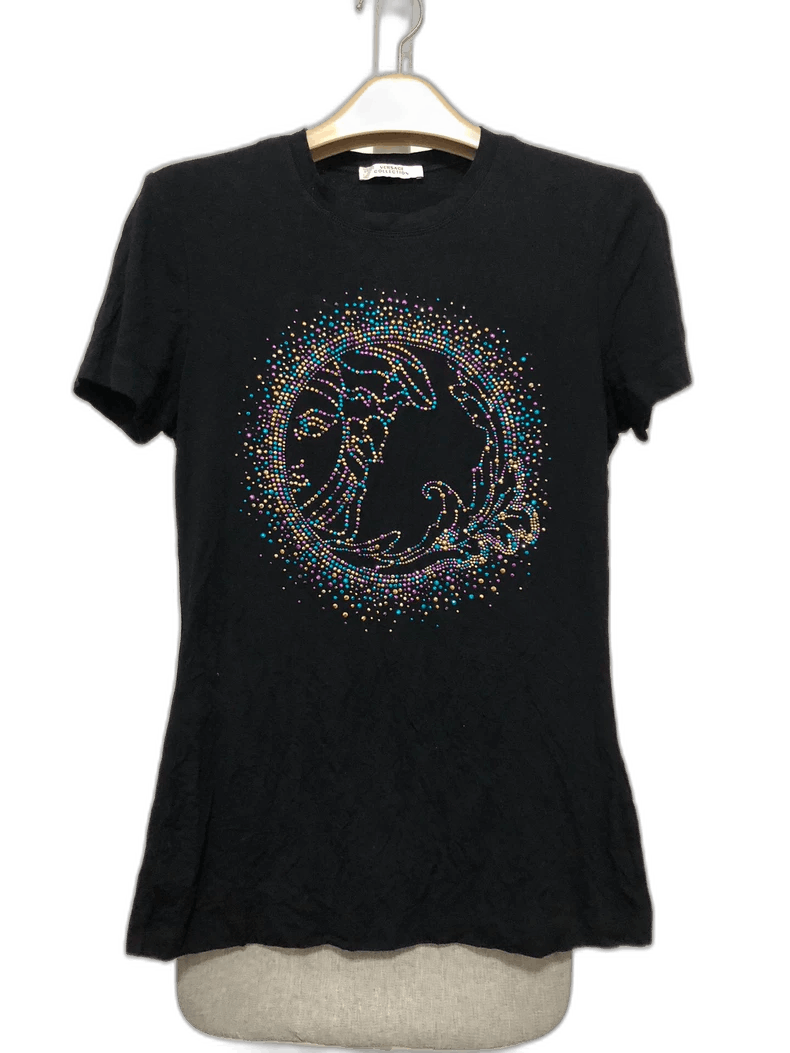 Versace Versace Black Short Sleeve T-Shirt with Design Size US M / EU 48-50 / 2 - 1 Thumbnail