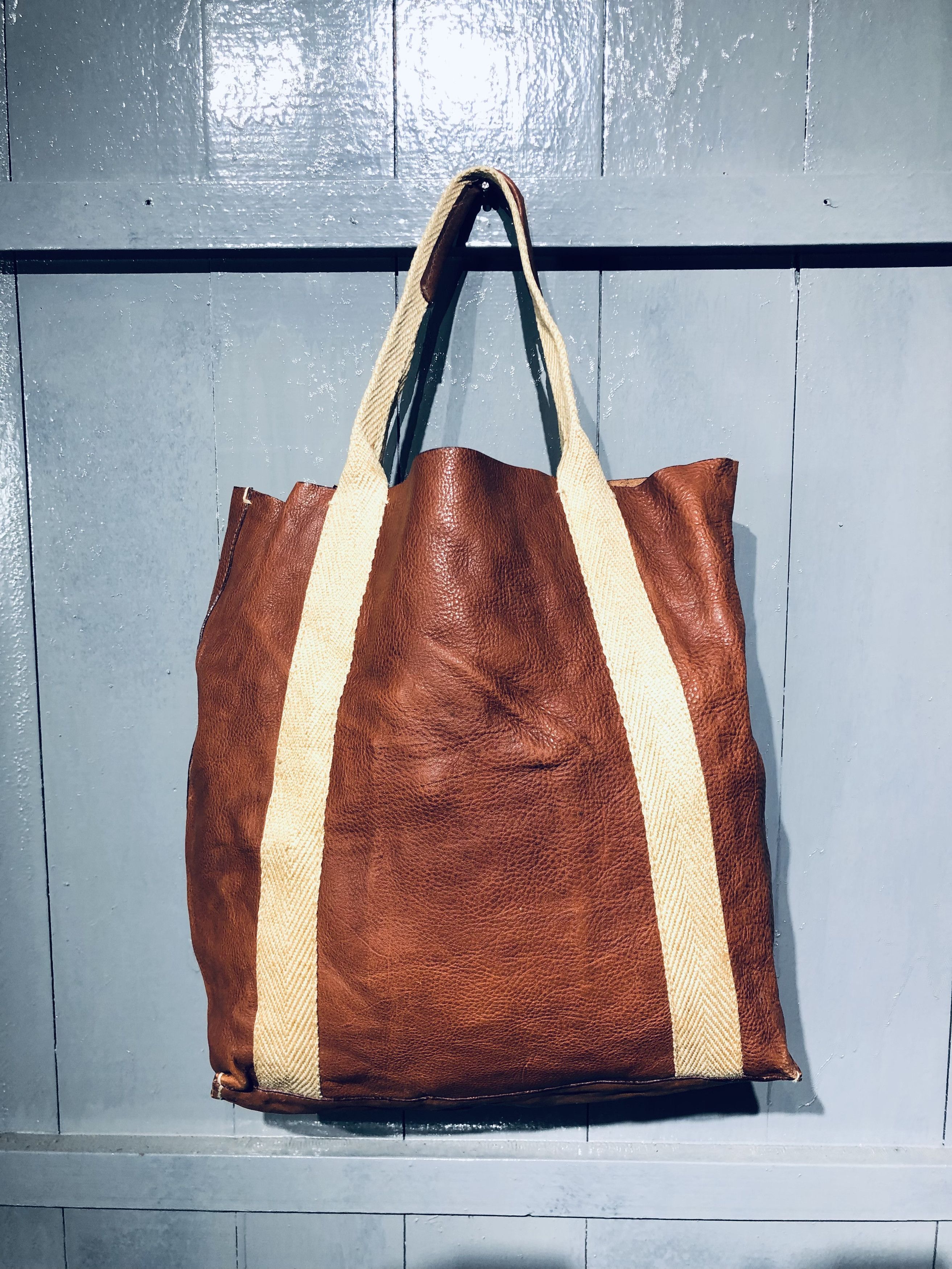 Japanese Brand × Leather JAPANESE GENTEN STREETWEAR FASHION STyLE LEATHER TOTE BAG Size ONE SIZE - 9 Thumbnail