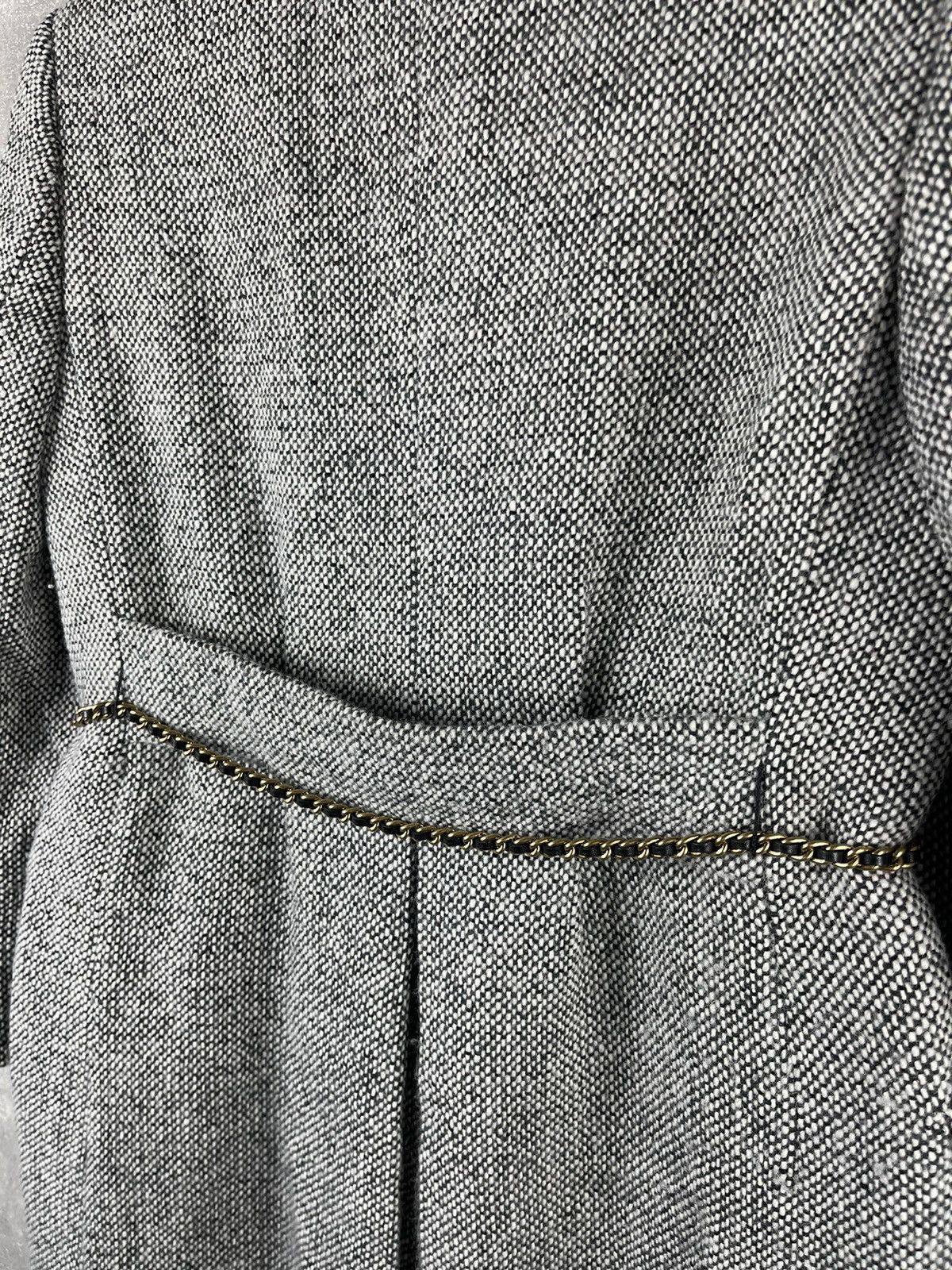 Miu Miu Miu Miu Wool Tailored Coat with Chain Belt Grey Size M / US 6-8 / IT 42-44 - 6 Thumbnail