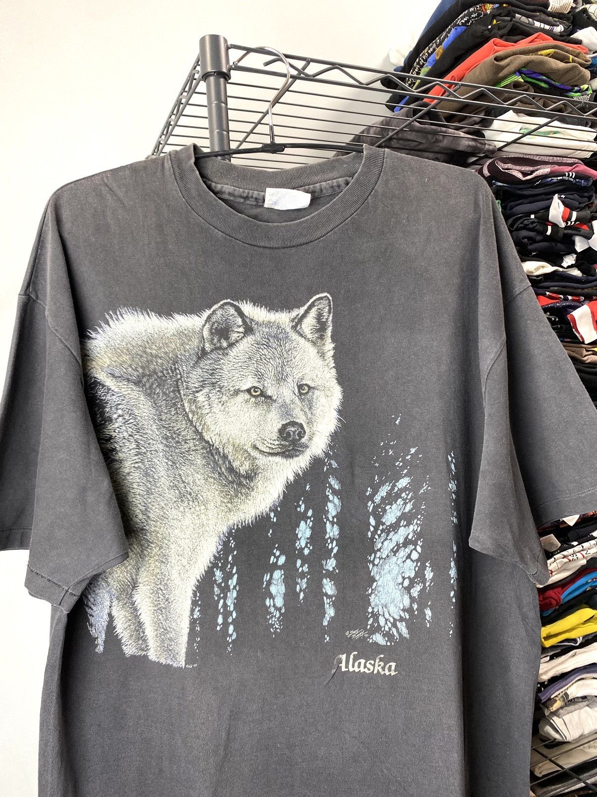 Vintage 90’s Vintage Wolf T Shirt All Over Print Hype Supreme Style Size US XL / EU 56 / 4 - 2 Thumbnail