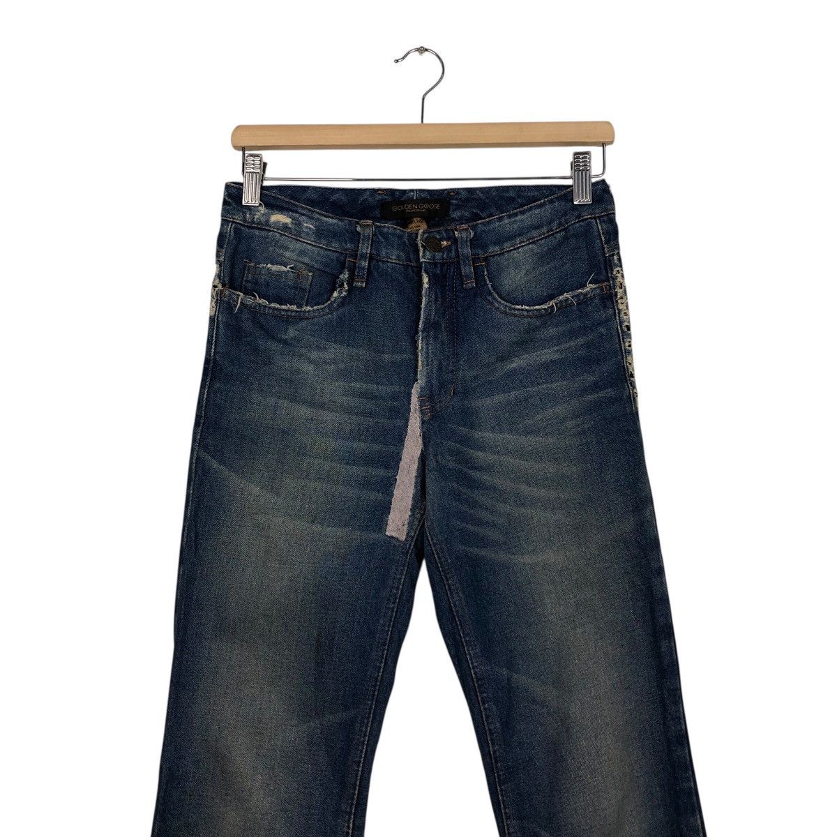 Japanese Brand GGDB Classic Straight-Cut Jeans – Vintage Whisker Wash Size 28" / US 6 / IT 42 - 5 Thumbnail