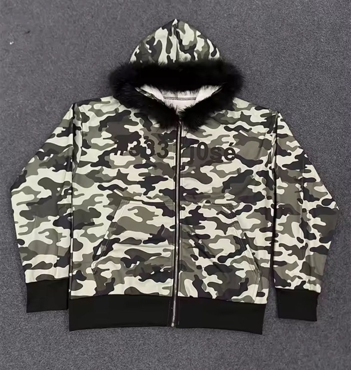 Other Fashion Punk Y2K Goth Grunge Camouflage Fur Hoodies Size M / US 6-8 / IT 42-44 - 1 Thumbnail