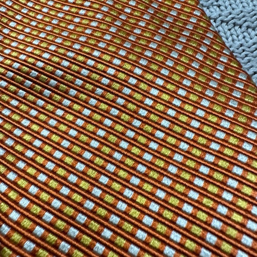 Paul Fredrick Paul Fredrick metallic orange micro plaid silk tie Size ONE SIZE - 2 Thumbnail