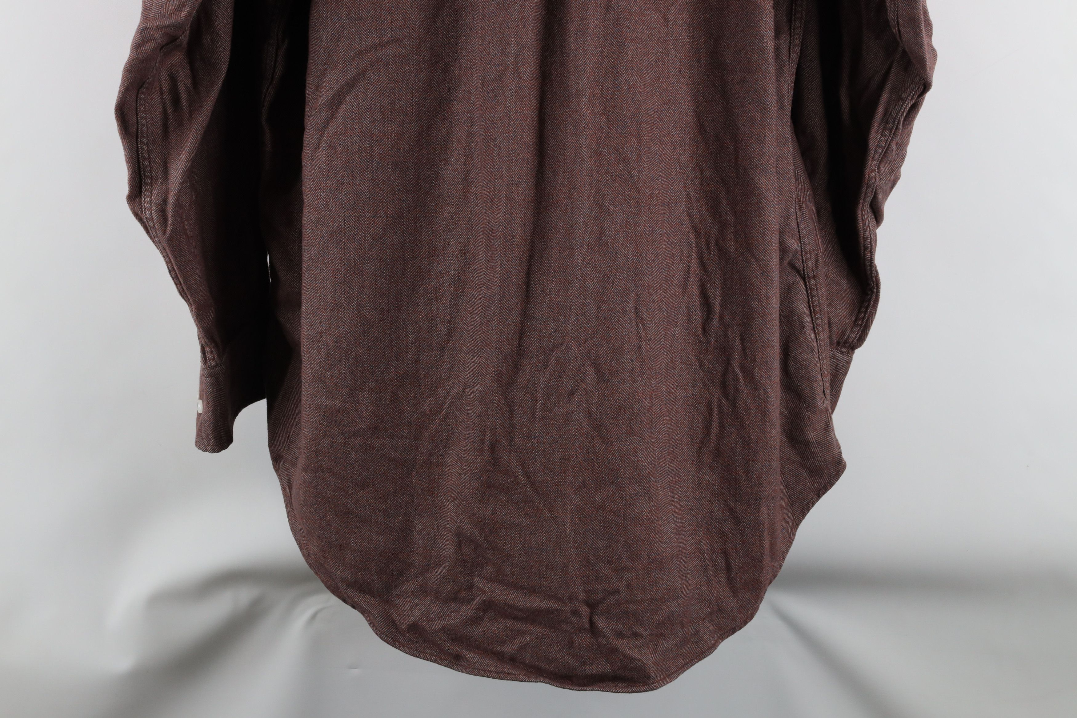 Vintage Vintage 90s Streetwear Herringbone Flannel Button Down Shirt Size US M / EU 48-50 / 2 - 11 Thumbnail