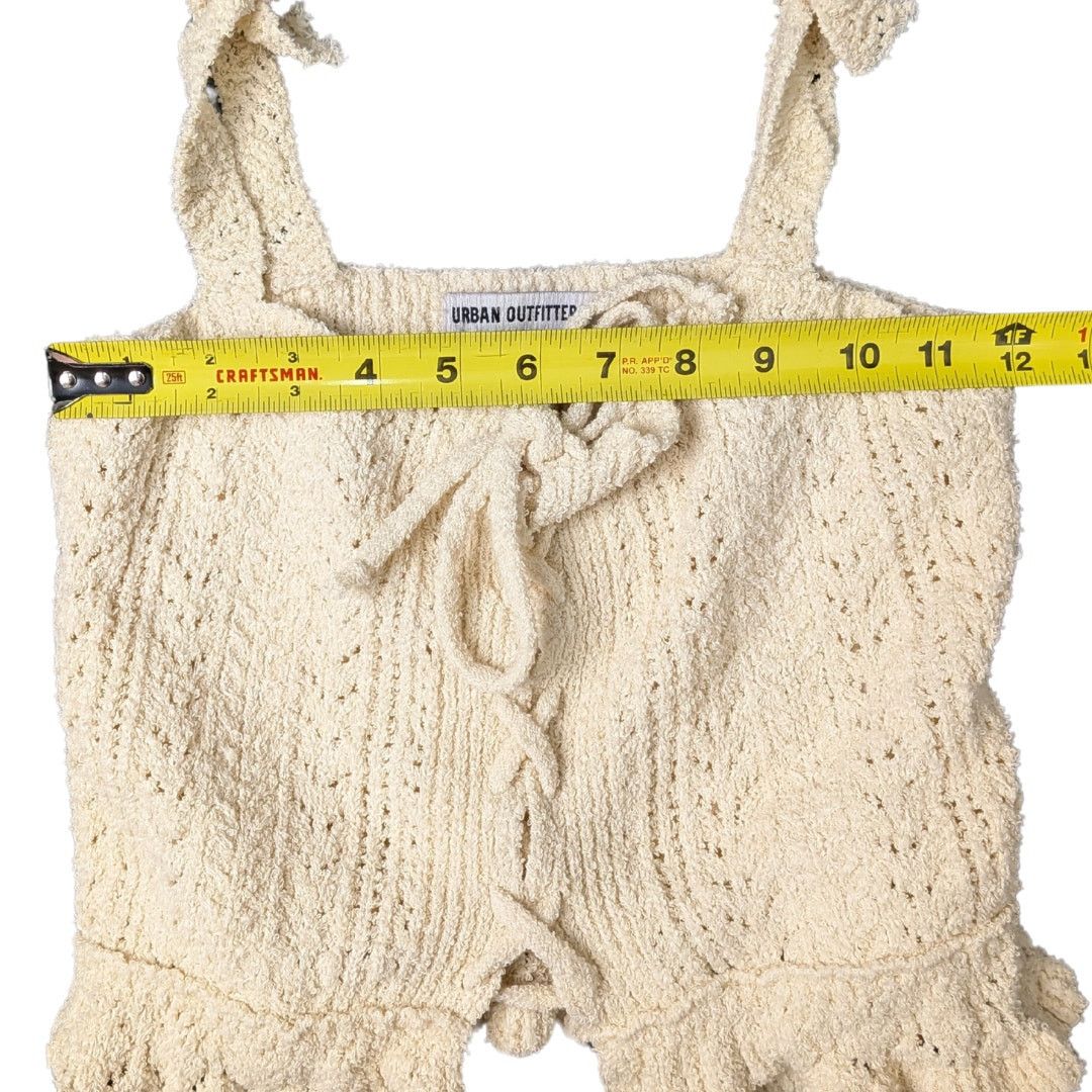 Urban Outfitters Urban Outfitters Cropped Knit Lace Up Peasant Tank Top Size S / US 4 / IT 40 - 5 Thumbnail
