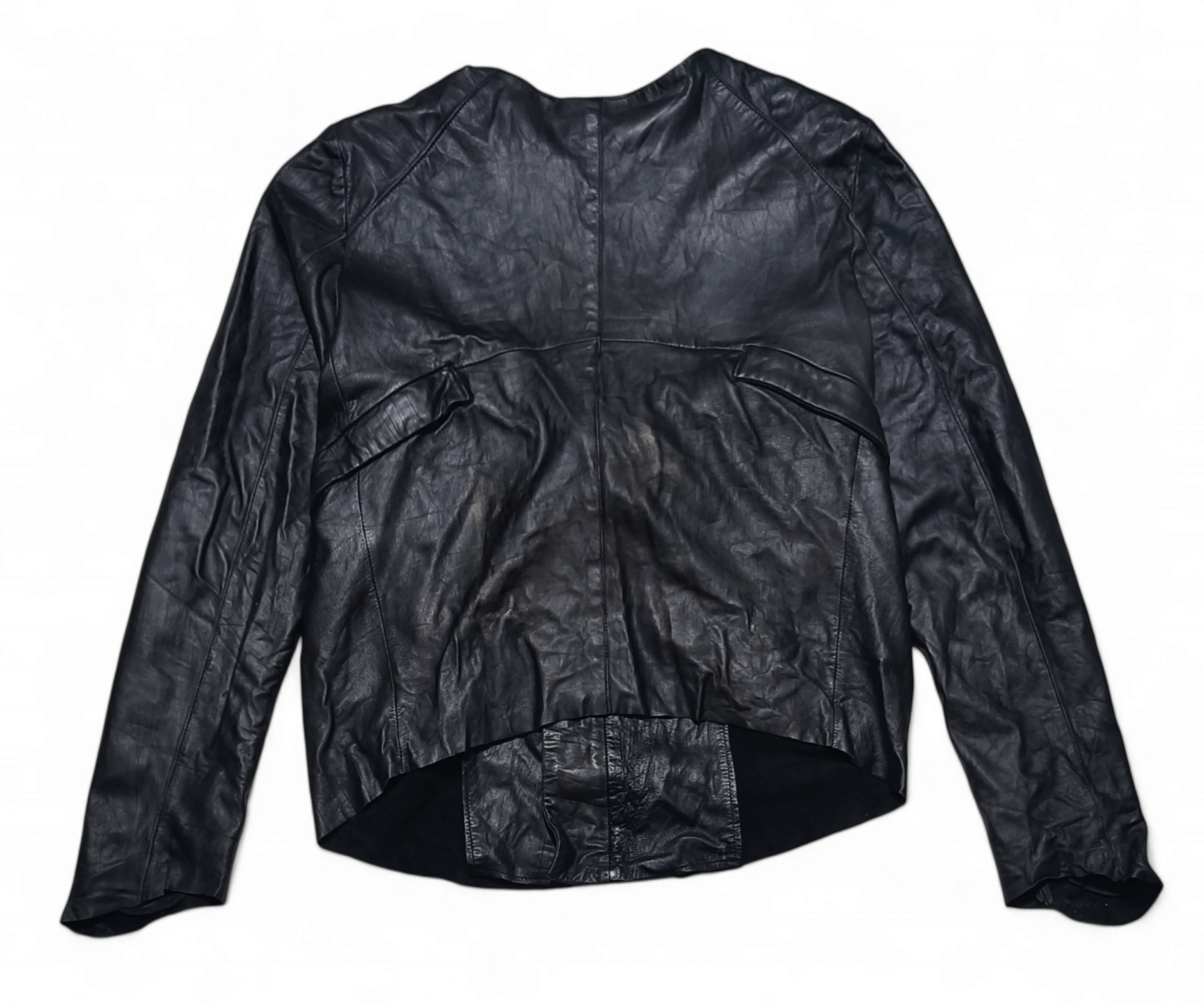 Vintage Vintage Y2K AVANT GARDE Unique Unisex Genuine Leather Jacket Size M / US 6-8 / IT 42-44 - 3 Thumbnail