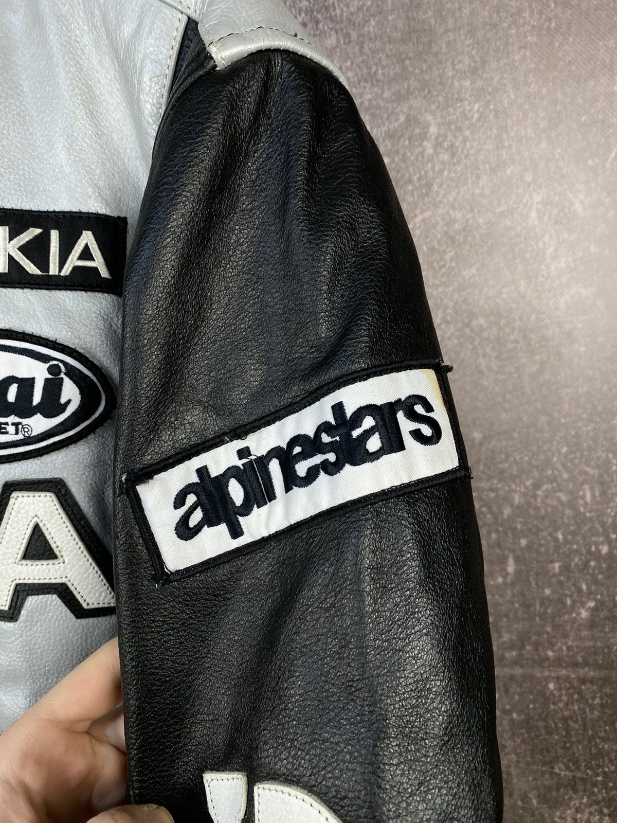 Other 1990’s Vintage Nokia Moto Racing Leather Jacket Size US S / EU 44-46 / 1 - 4 Thumbnail