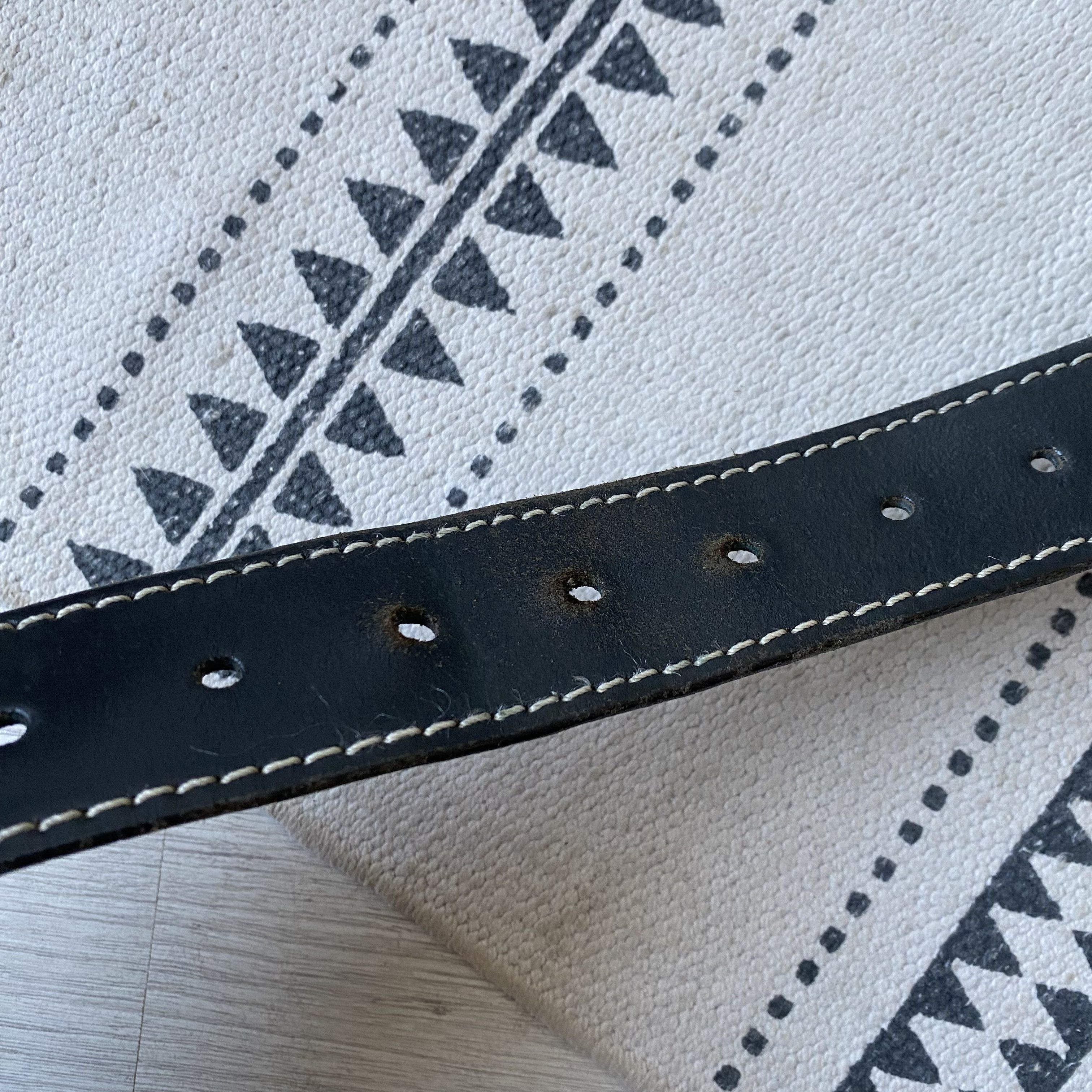 Cowboy Equipment VIntage Y2K Leather belt American Western Harley Davidson Size 30 - 3 Thumbnail