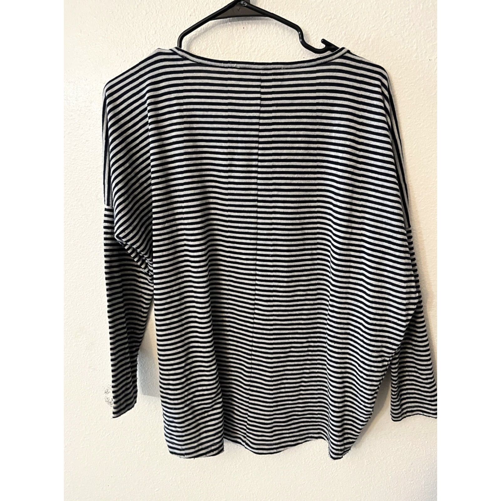 Loft VINTAGE Loft Women’s Pullover Long Sleeve Striped Blouse Size PM Blue Size M / US 6-8 / IT 42-44 - 2 Thumbnail
