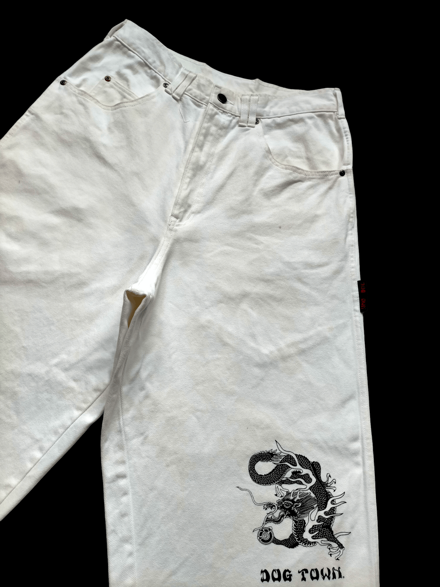 Dogtown Dog Town Embroidered Dragon Baggy Jeans Hip Hop style Size US 31 - 4 Thumbnail