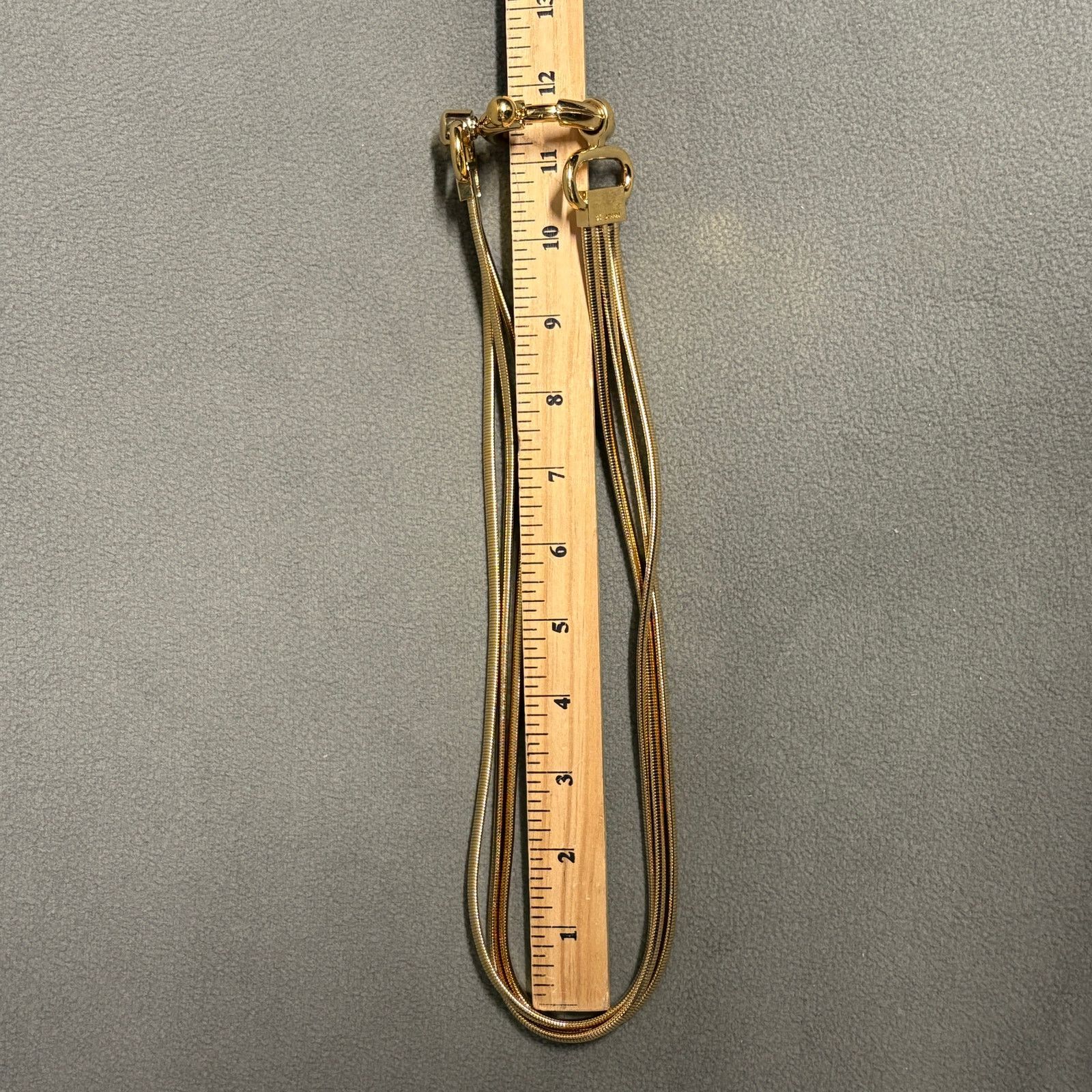 St. John St. John Gold Tone Triple Strand Chain Statement Belt Clasp Size ONE SIZE - 10 Thumbnail