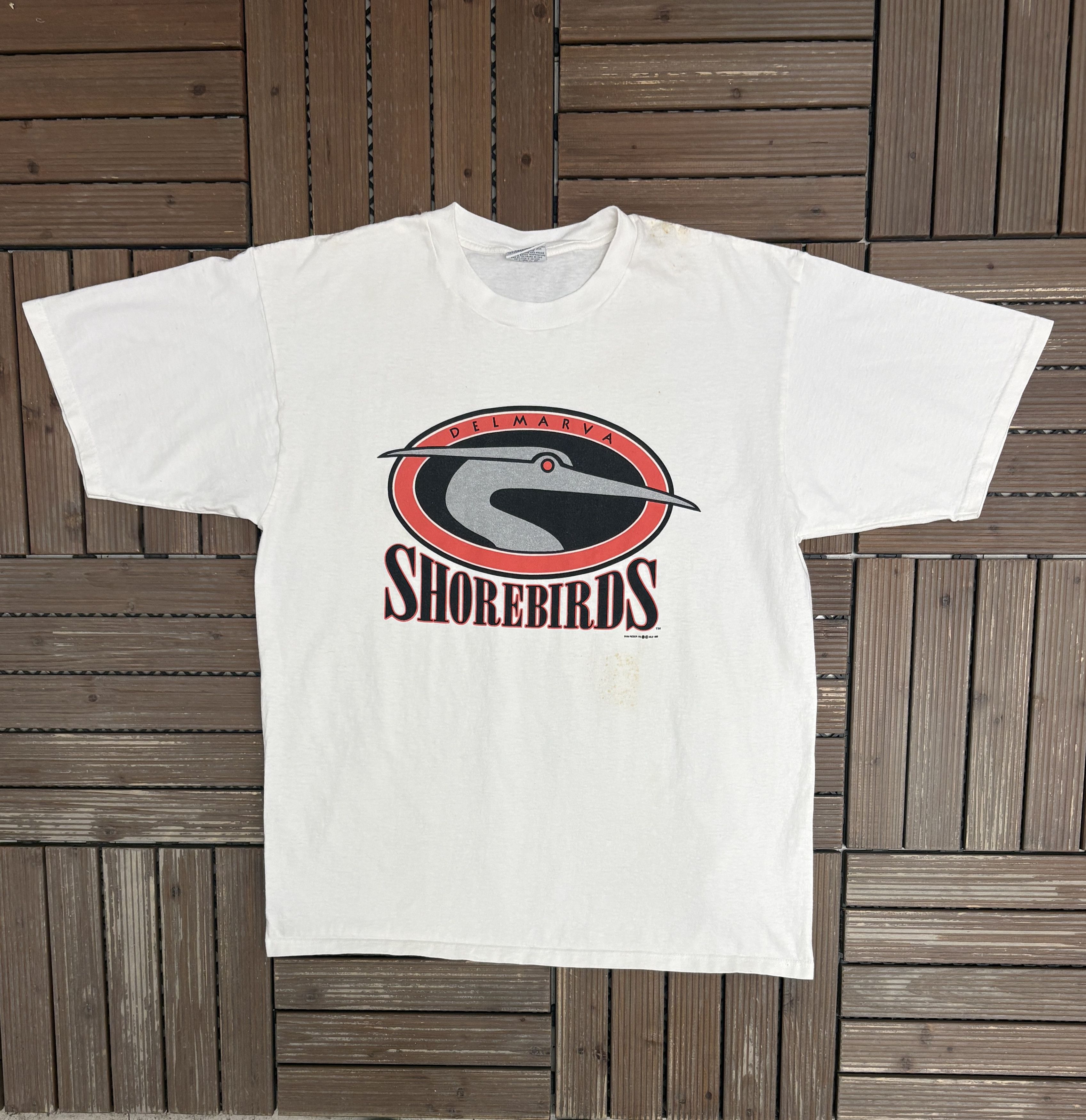 Vintage Delmarva Shorebirds Vintage MiLB White T-Shirt Tee Size US XL / EU 56 / 4 - 1 Thumbnail