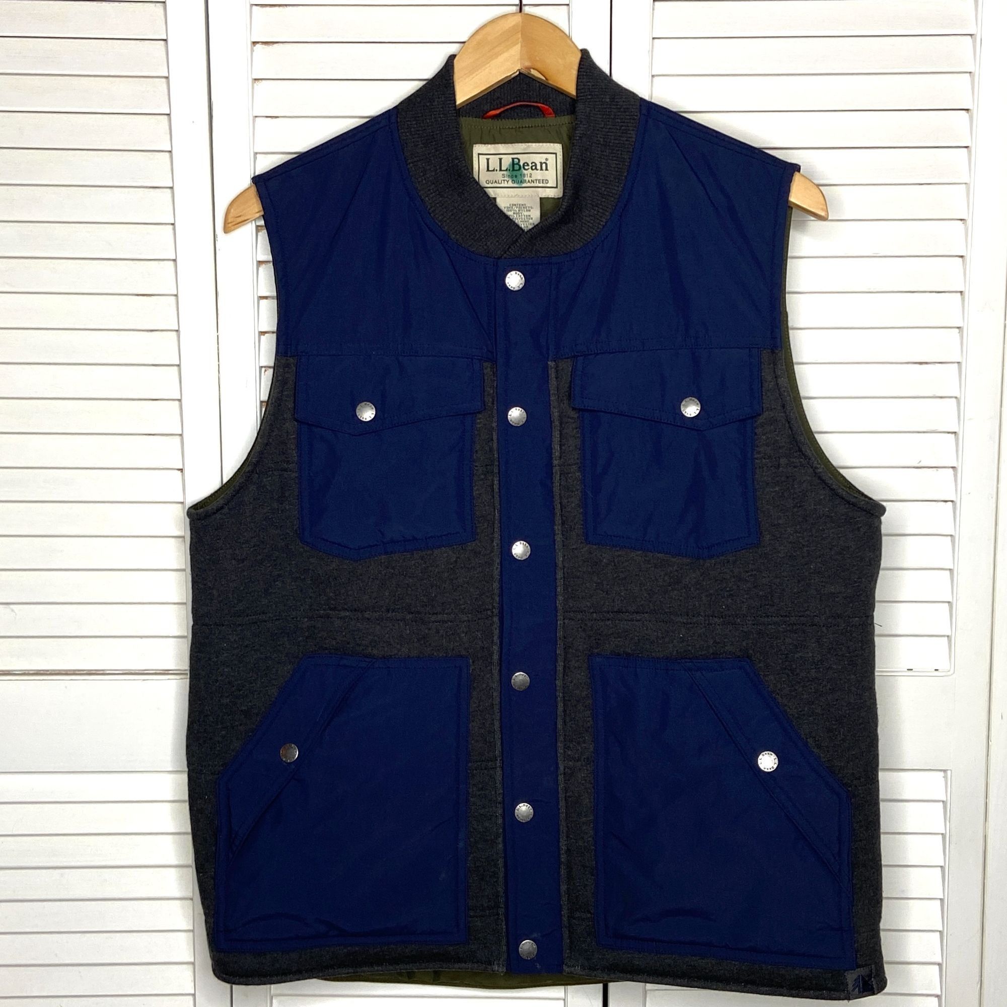 L.L. Bean Vintage 2000s Insulated Utility Cargo Pocket Nylon Vest Size US M / EU 48-50 / 2 - 1 Thumbnail