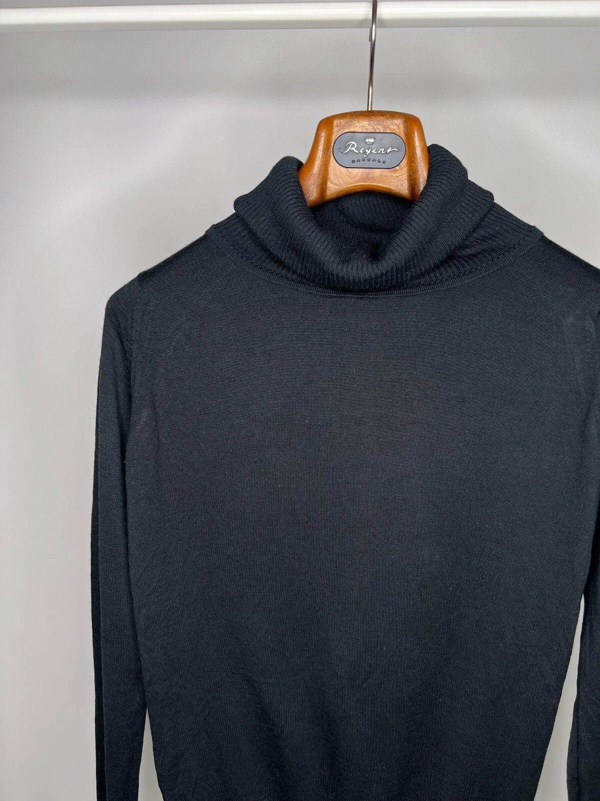 John Smedley John Smedley Men's Casual Wool Turtleneck Sweater Pullover Size US S / EU 44-46 / 1 - 2 Thumbnail
