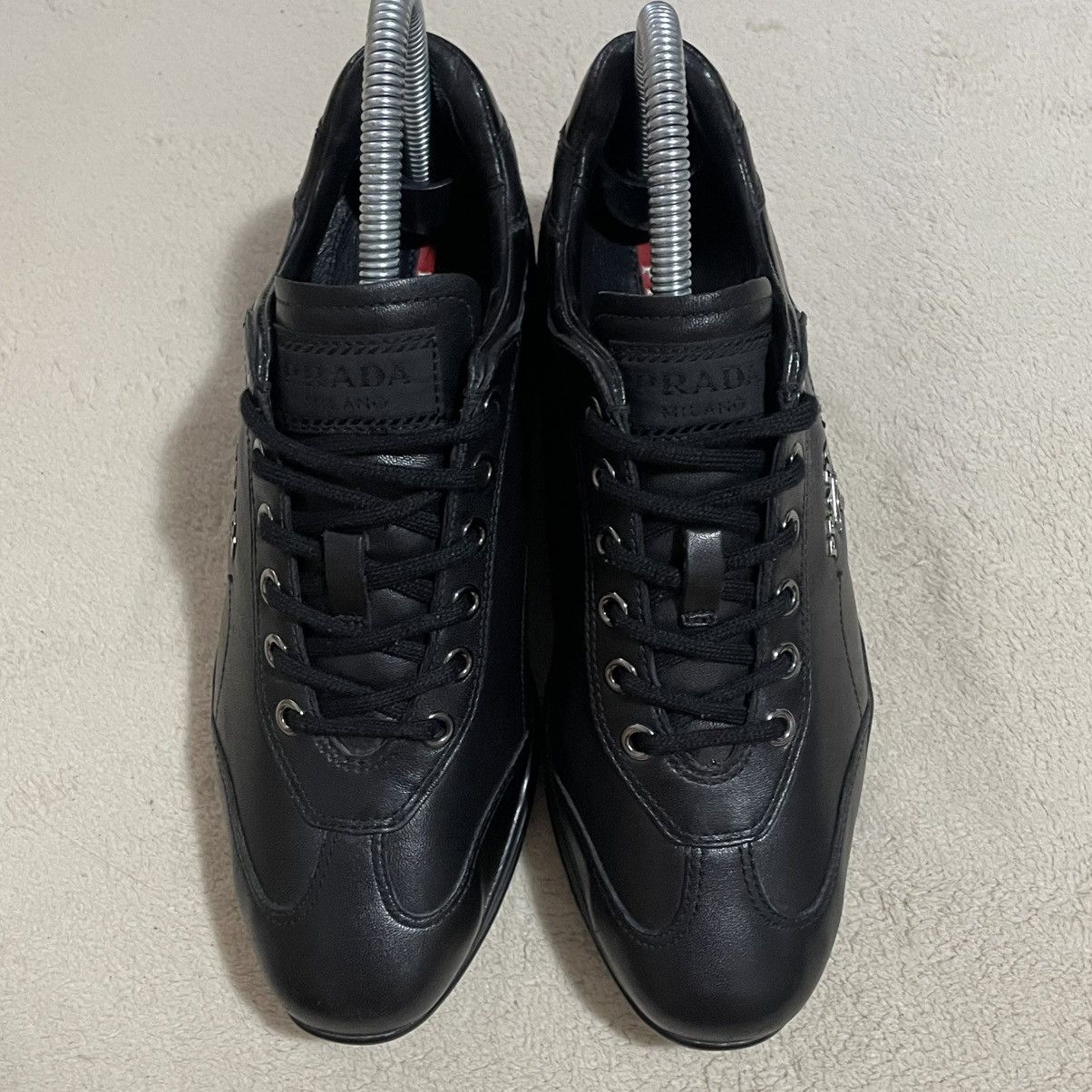 Prada Prada Vintage Leather Sneakers rap archive streetwear swag Size US 4.5 / IT 34.5 - 2 Thumbnail
