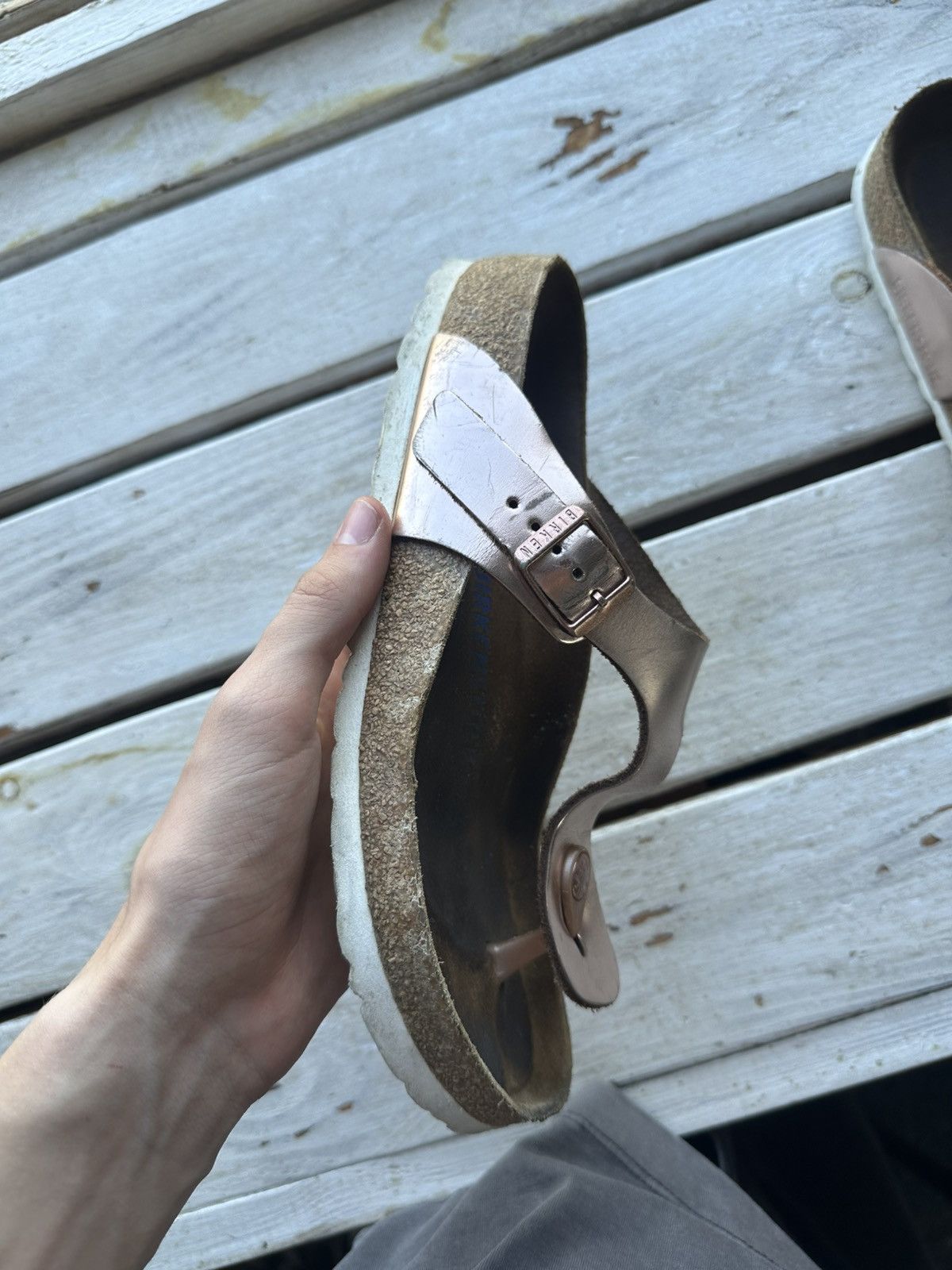 Birkenstock 🚨Vintage Birkenstock 38 pink Luxe Sandals rare slides Size US 8 / IT 38 - 2 Thumbnail